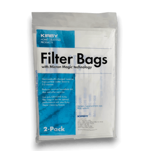 Kirby 205811A Vacuum Bags for Universal F Series Vacuums - Genuine 2 Pack - Filtration technology packaging.