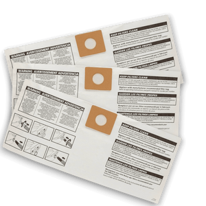 Shop-Vac 9066000 Vacuum Bags for 4 Gallon All Around - Genuine 3 Pack instructions and warnings