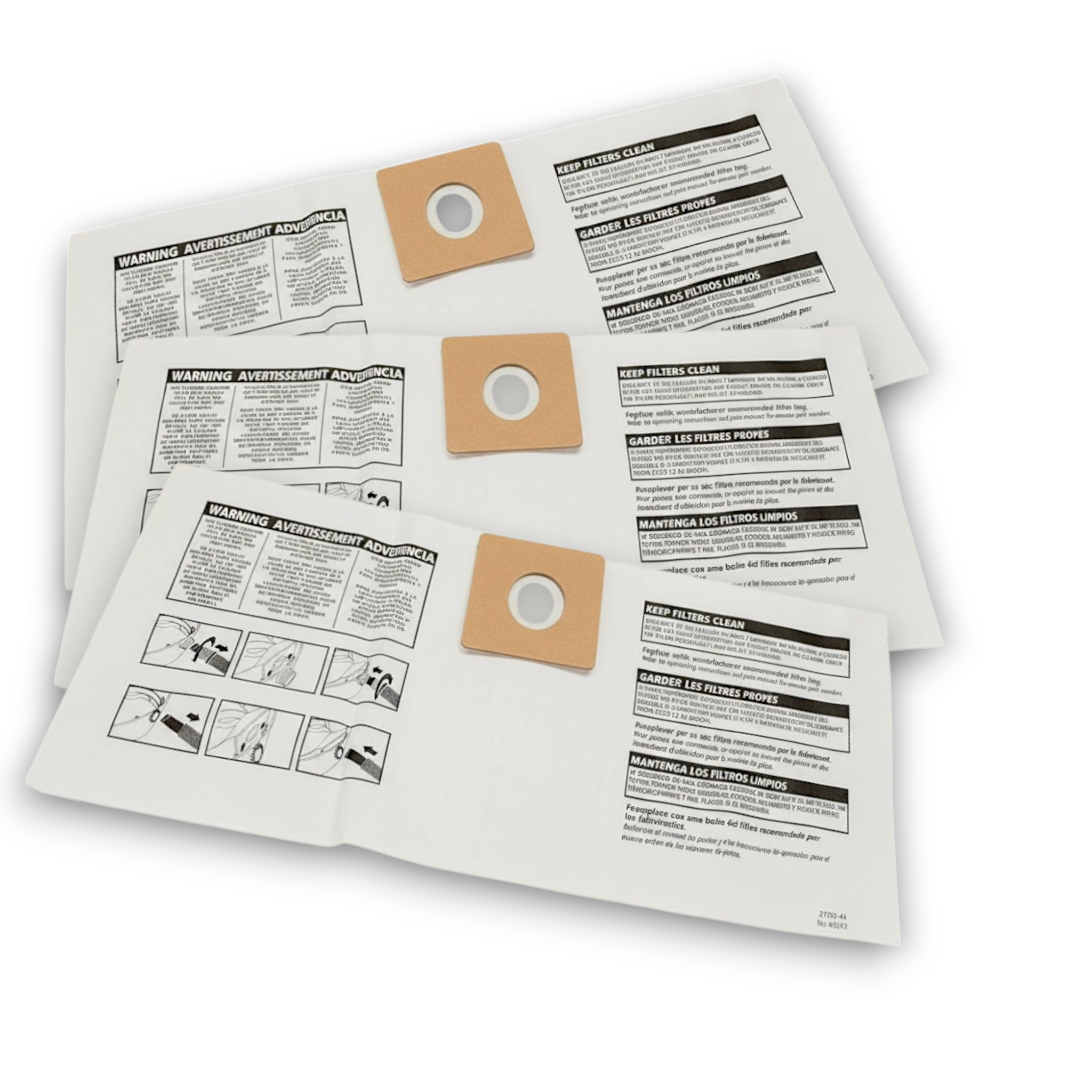 Shop-Vac 9066900 Vacuum Bags for 3 Gallon Series - Genuine 3 Pack