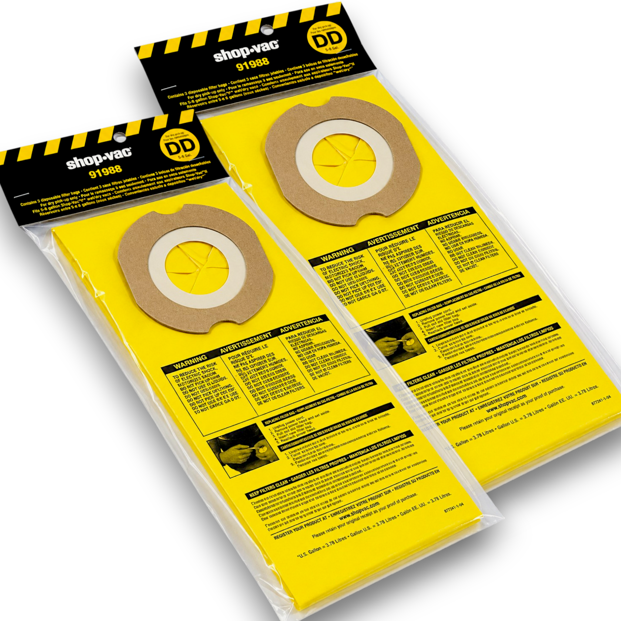 Shop-Vac 9198800 Vacuum Bags for SP550A Backpack Series - Genuine 2 Pack