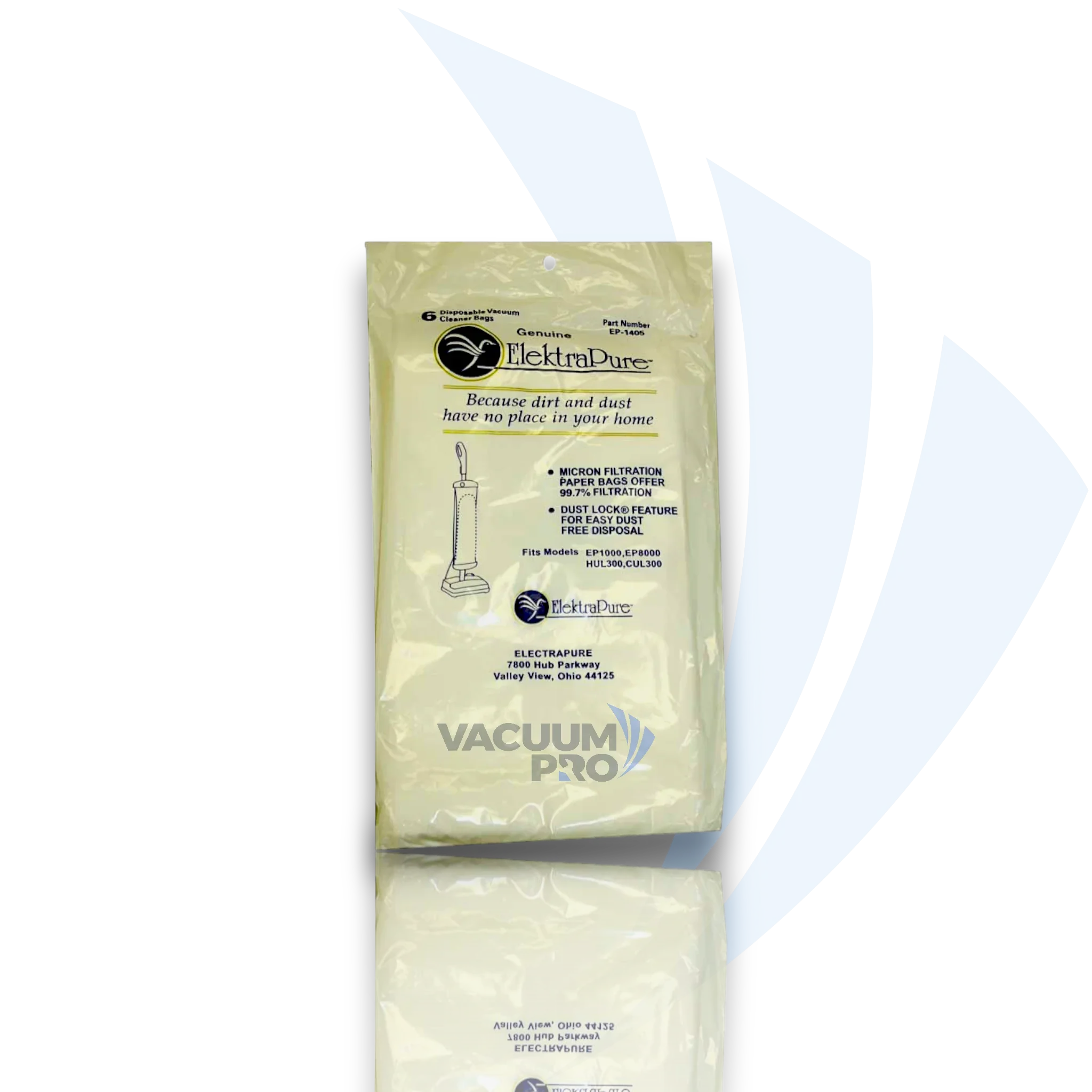 Replacement paper bags for Douglas vacuum, Part #EP1405