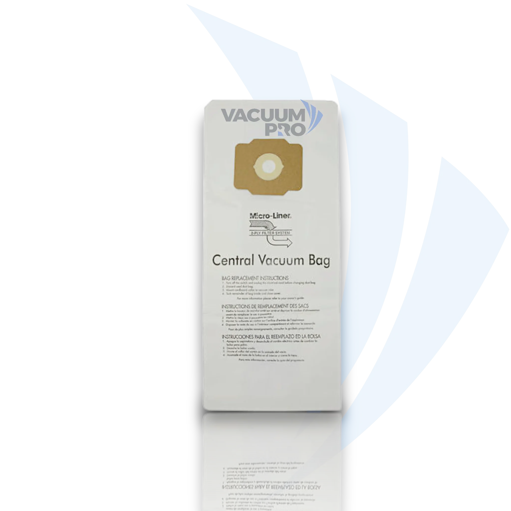 Replacement paper bag for Eureka vacuum, Part #110059 Vacuum Bag - Paper, Fits Eureka CV-2, Electrolux, Honeywell, Kenmore Central Vacuum, 3-Pack, Part #110059 (Pack of 3).