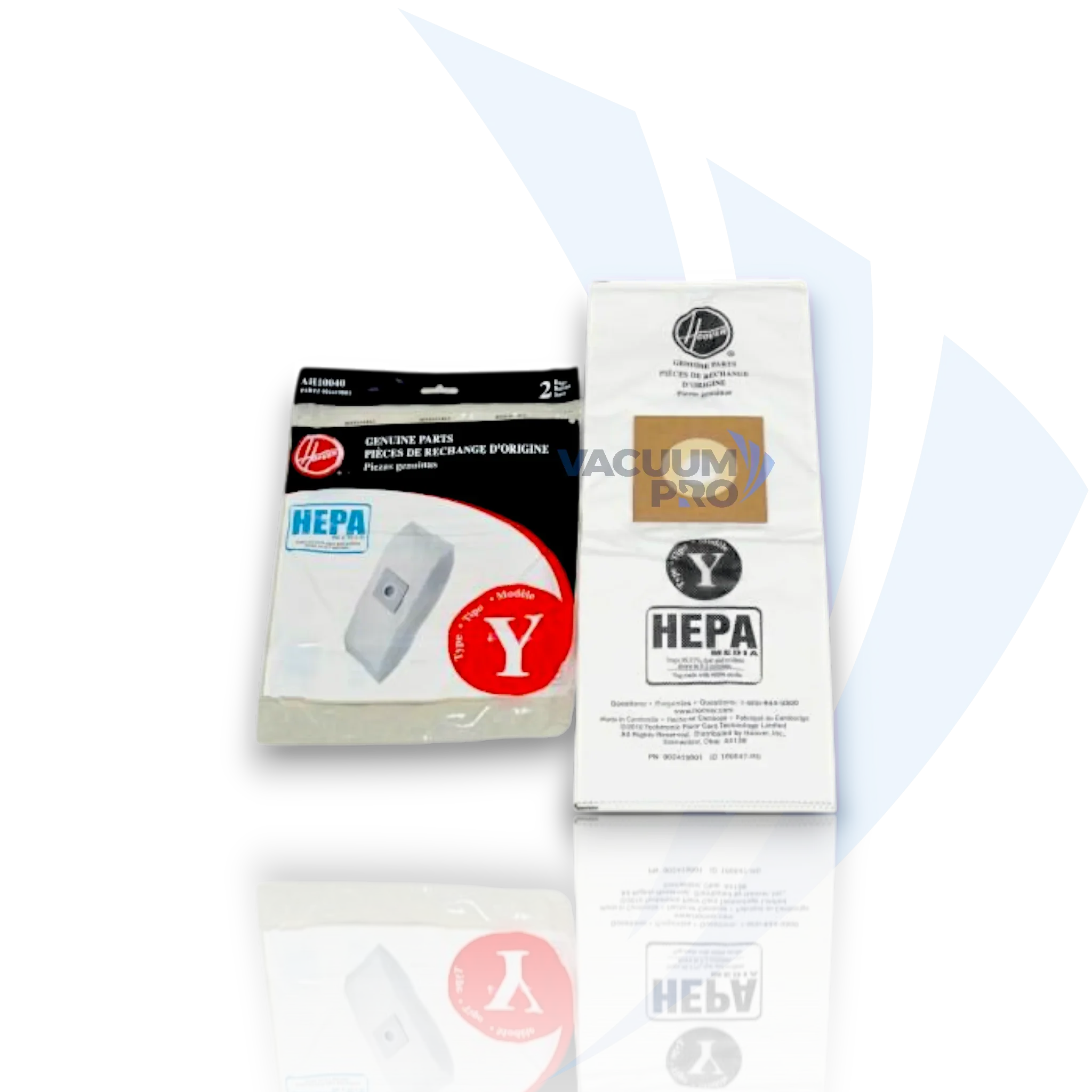 Replacement Bags - HEPA Filtration, Fits Hoover Upright Y, Part #AH10040 (Pack of 2) for Hoover vacuum, Part #AH10040
