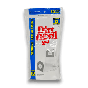 Dirt Devil 3010348001 Vacuum Bags for Type G Hand Vac Series - Genuine 10 Pack - packaging view