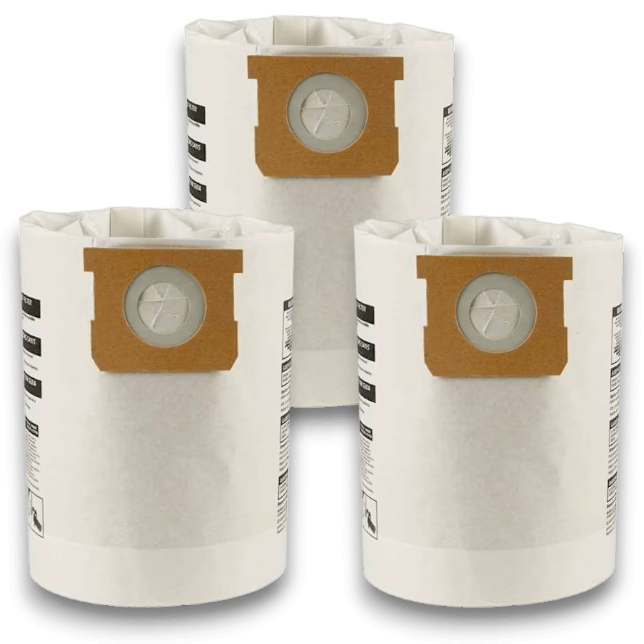 Shop-Vac 9066133 Vacuum Bags for 5-8 Gallon Series - Genuine 3 Pack shown in a clean white design.