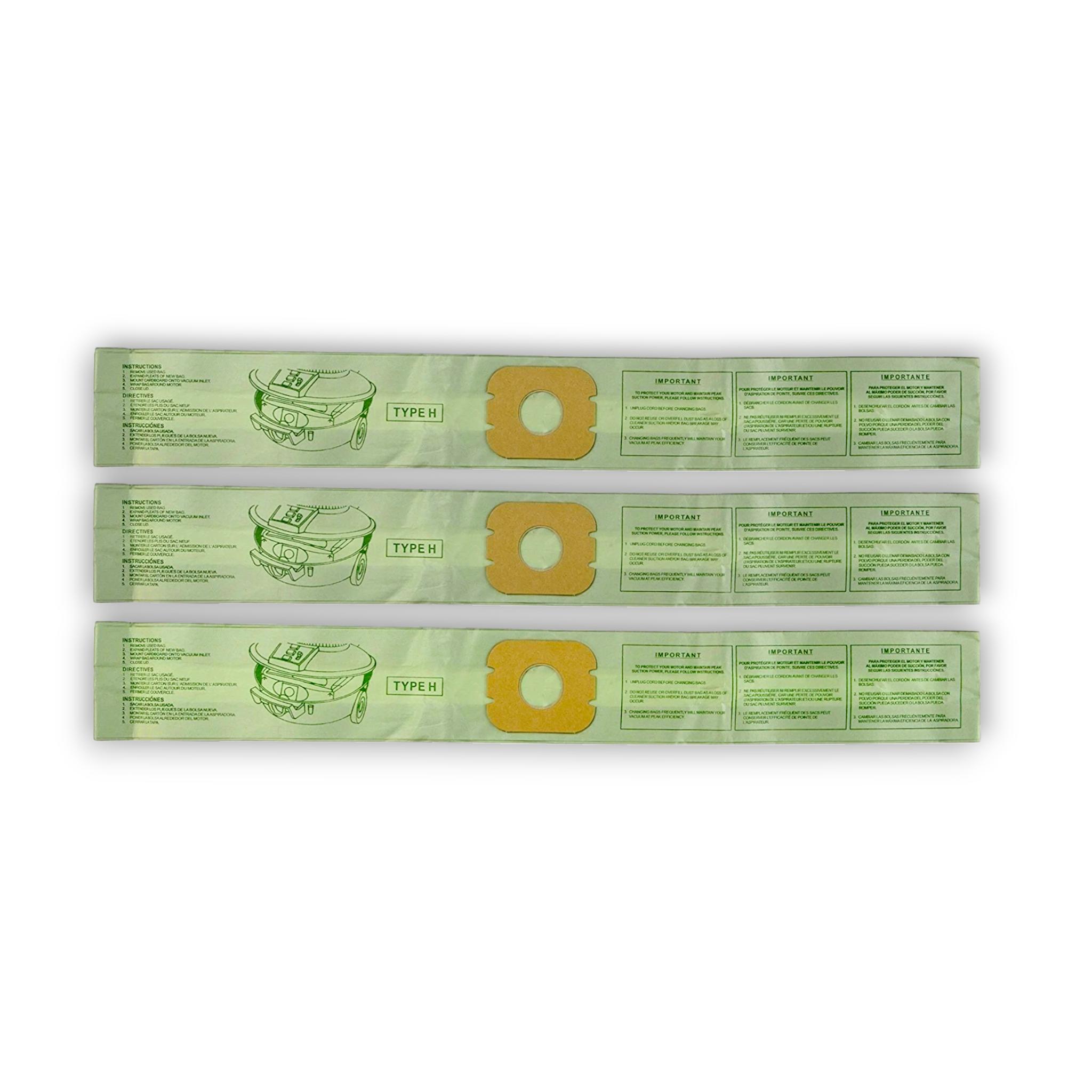 Hoover 4010009H Vacuum Bags for Celebrity Canister Vacuums - Genuine 3 Pack