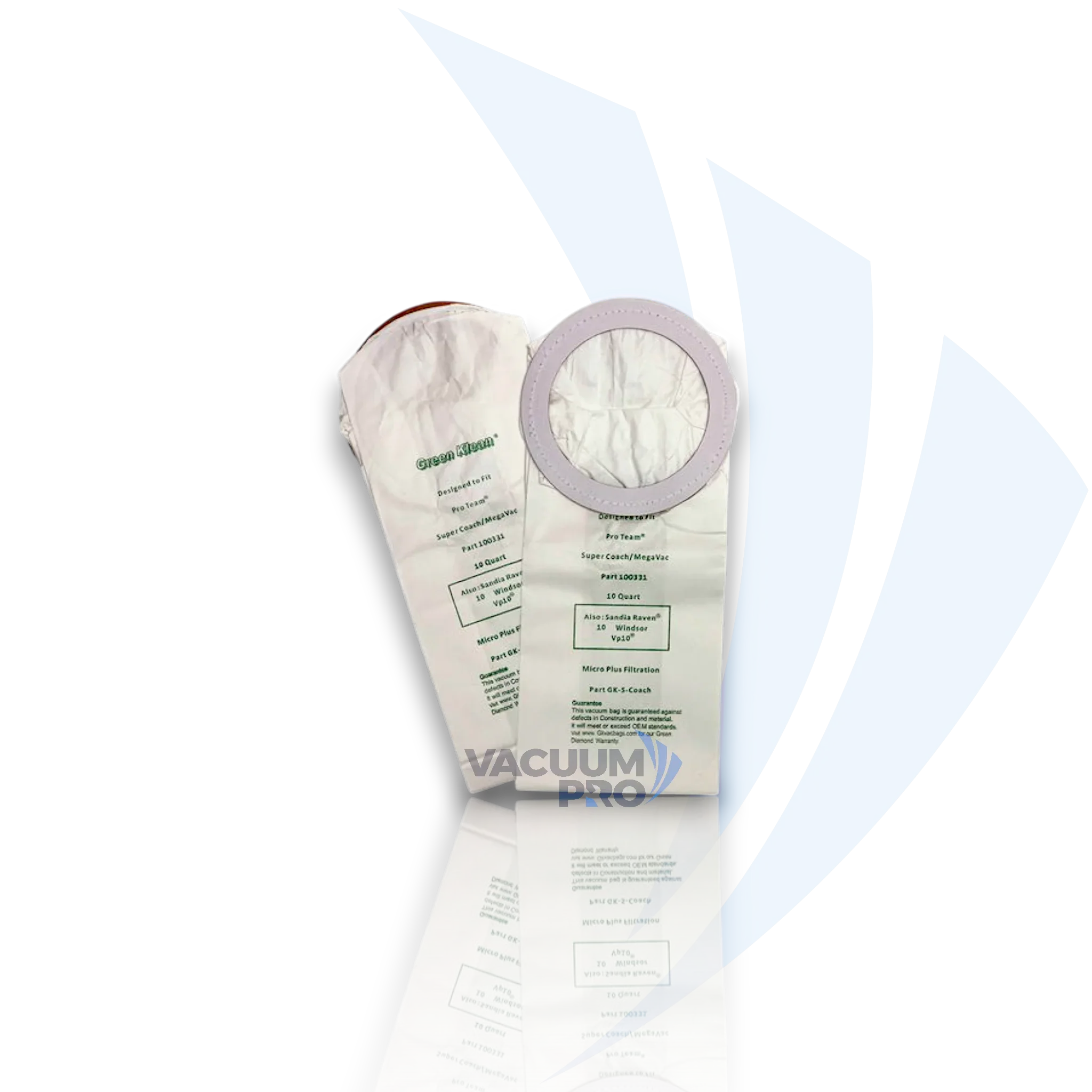 Replacement paper bags for ProTeam vacuum, Part #180 Vacuum Bags - Paper, Fits ProTeam Super CoachVac, MegaVac, Sandia Raven, 10-Quart, Part #180 (Pack of 10).