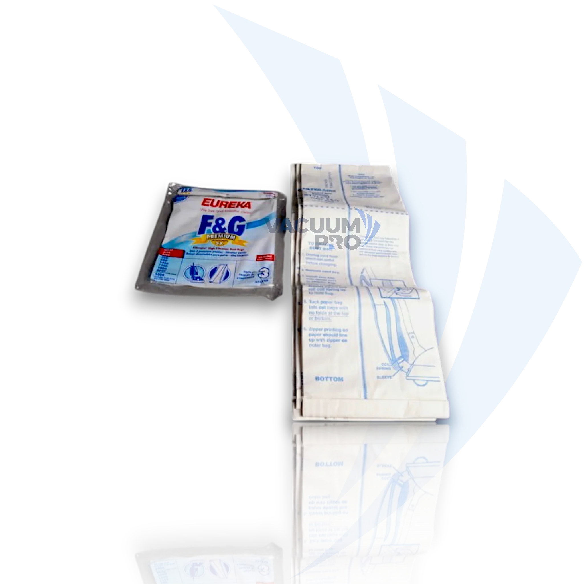 Replacement F & G Filteraire Allergen Filtration bags for Eureka vacuum, Part #57695C
