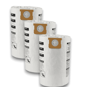 Shop-Vac 9066233 Vacuum Bags for 10-14 Gallon Series - Genuine 3 Pack displayed in a stacked arrangement.