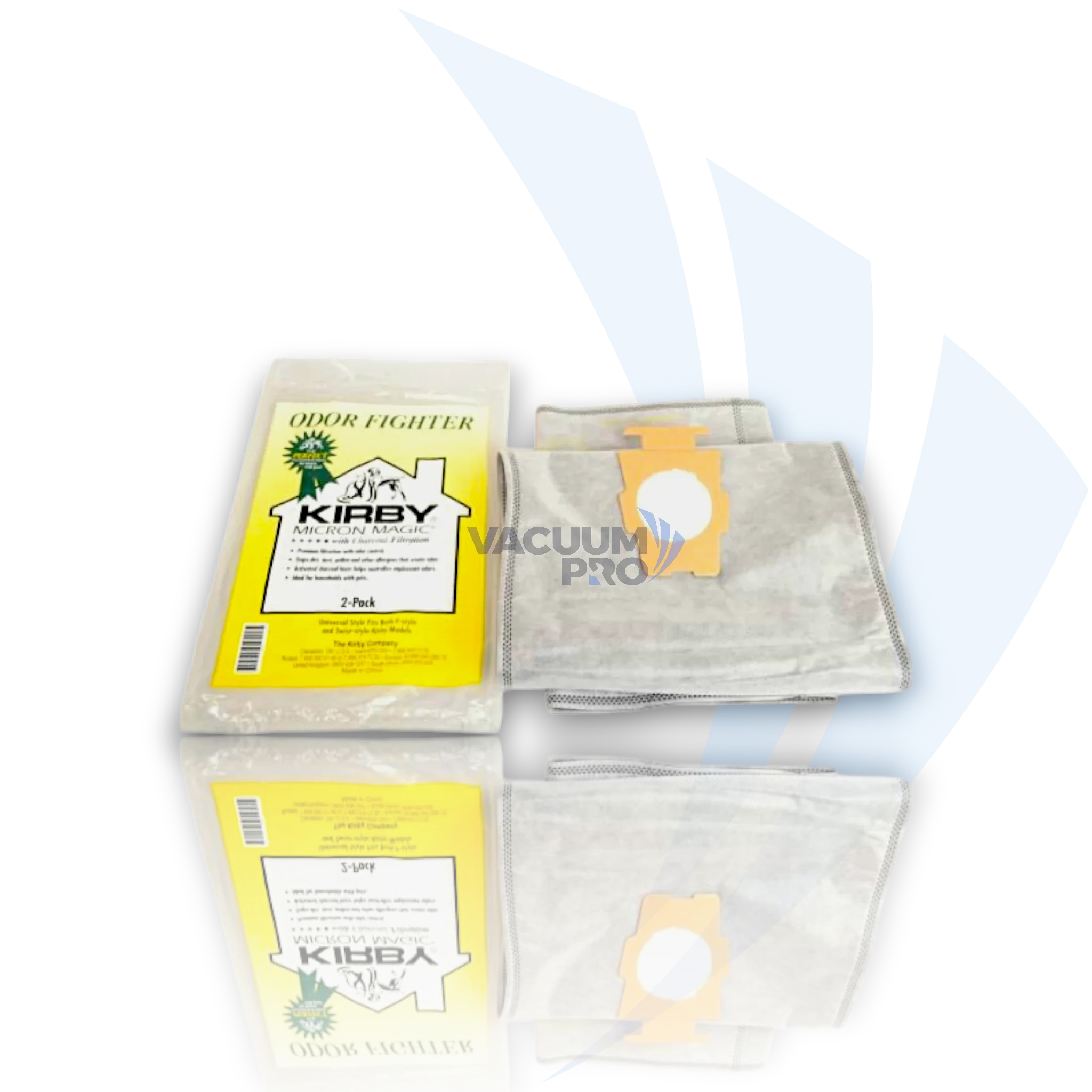 Replacement Bags - Charcoal Filtration Allergen, Fits Kirby Uprights, Part #202816A (Pack of 2) for Kirby vacuum, Part #202816A