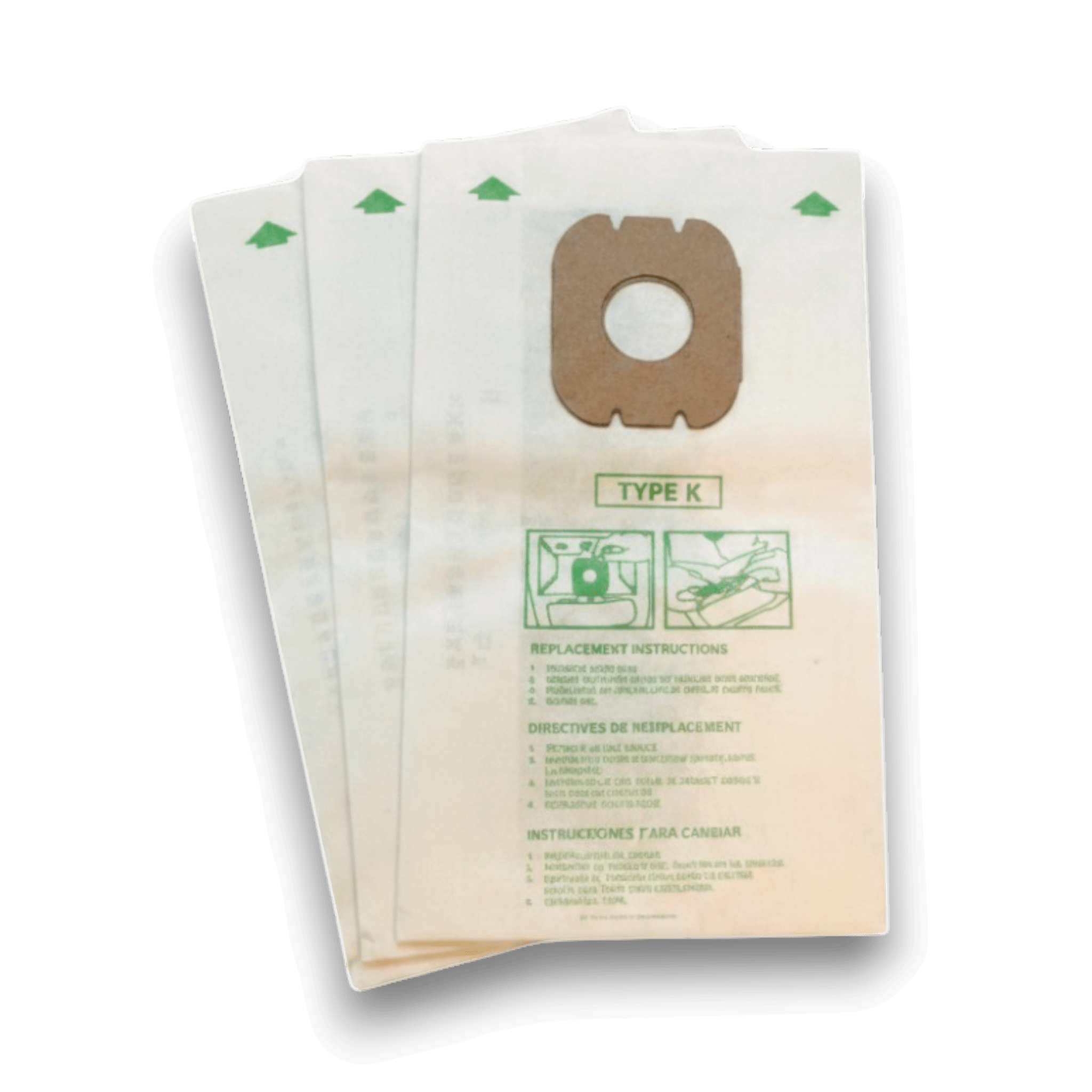 Hoover 4010028K Vacuum Bags for Spirit Canister Vacuums - Genuine 3 Pack, Type K replacement vacuum bags