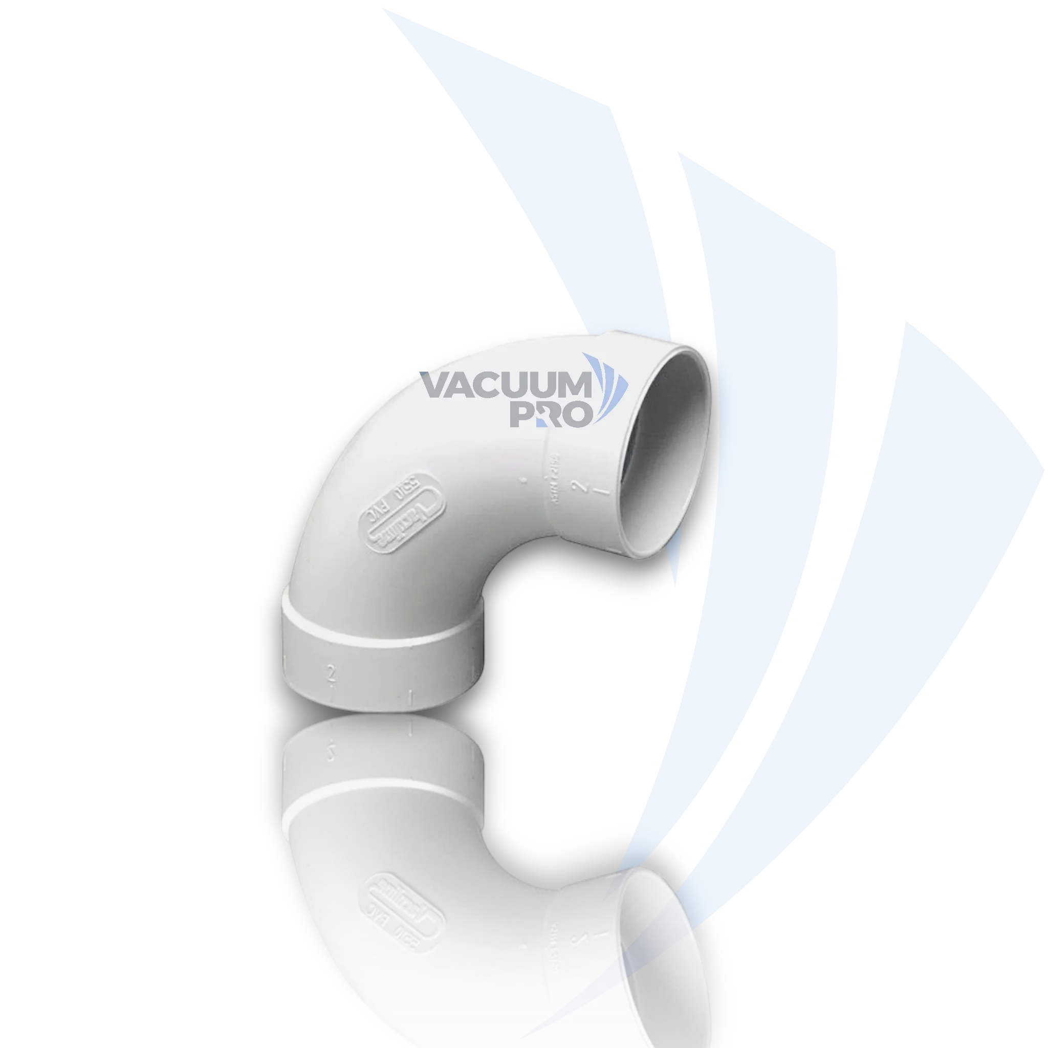 Replacement Vacuum 90º Sweep Elbow - White PVC Socket x Socket, Fits Central Vacuum Systems, Part #765510W for vacuum, Part #765510W