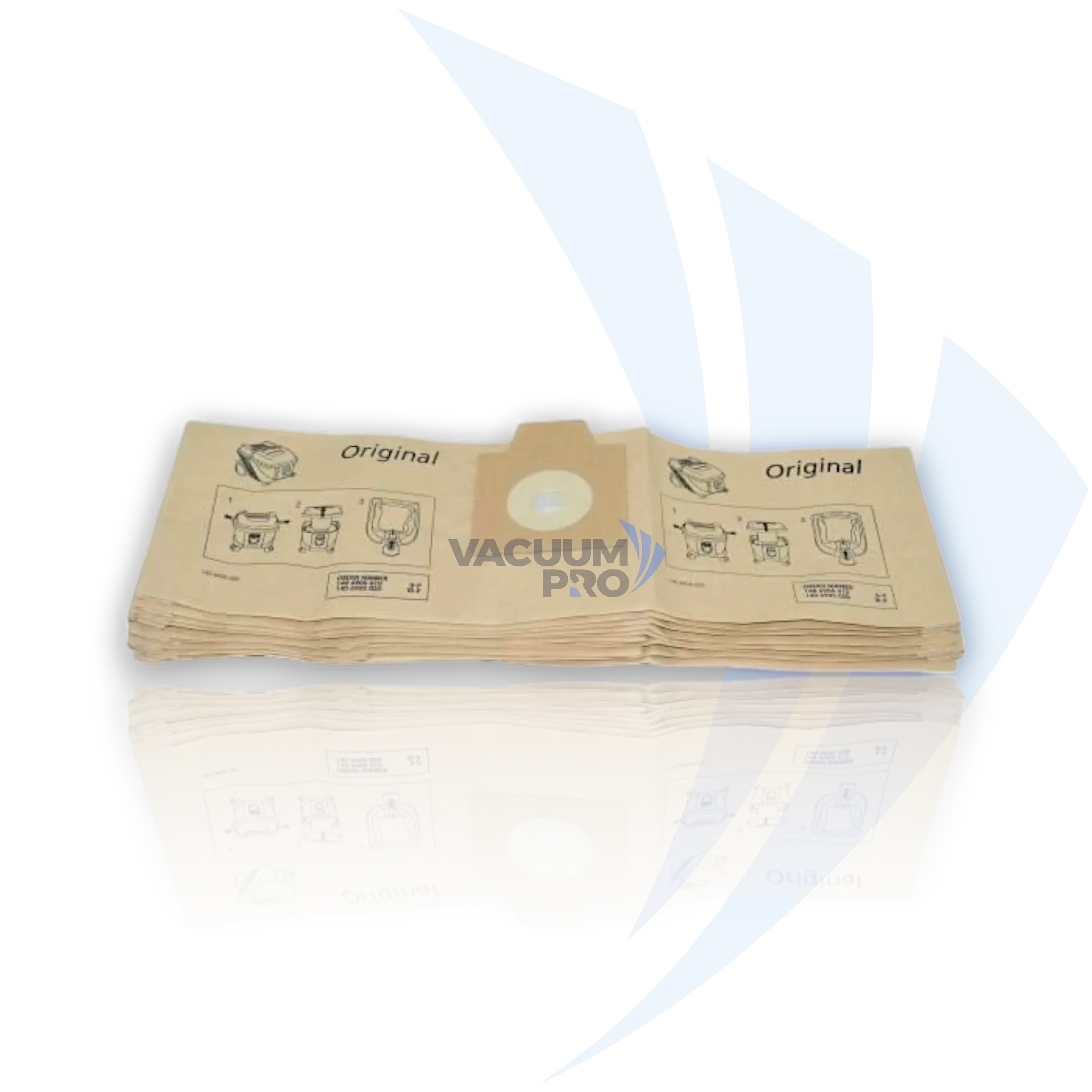 Replacement Bags - Multi-Layer Filtration, Fits Euroclean, Nilfisk, Advance, Clarke, Karcher, Tornado, Pacific Steamex for EnviroCare vacuum, Part #1406905020