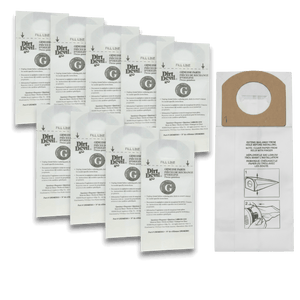 Dirt Devil 3010348001 Vacuum Bags for Type G Hand Vac Series - Genuine 10 Pack displayed in a group.