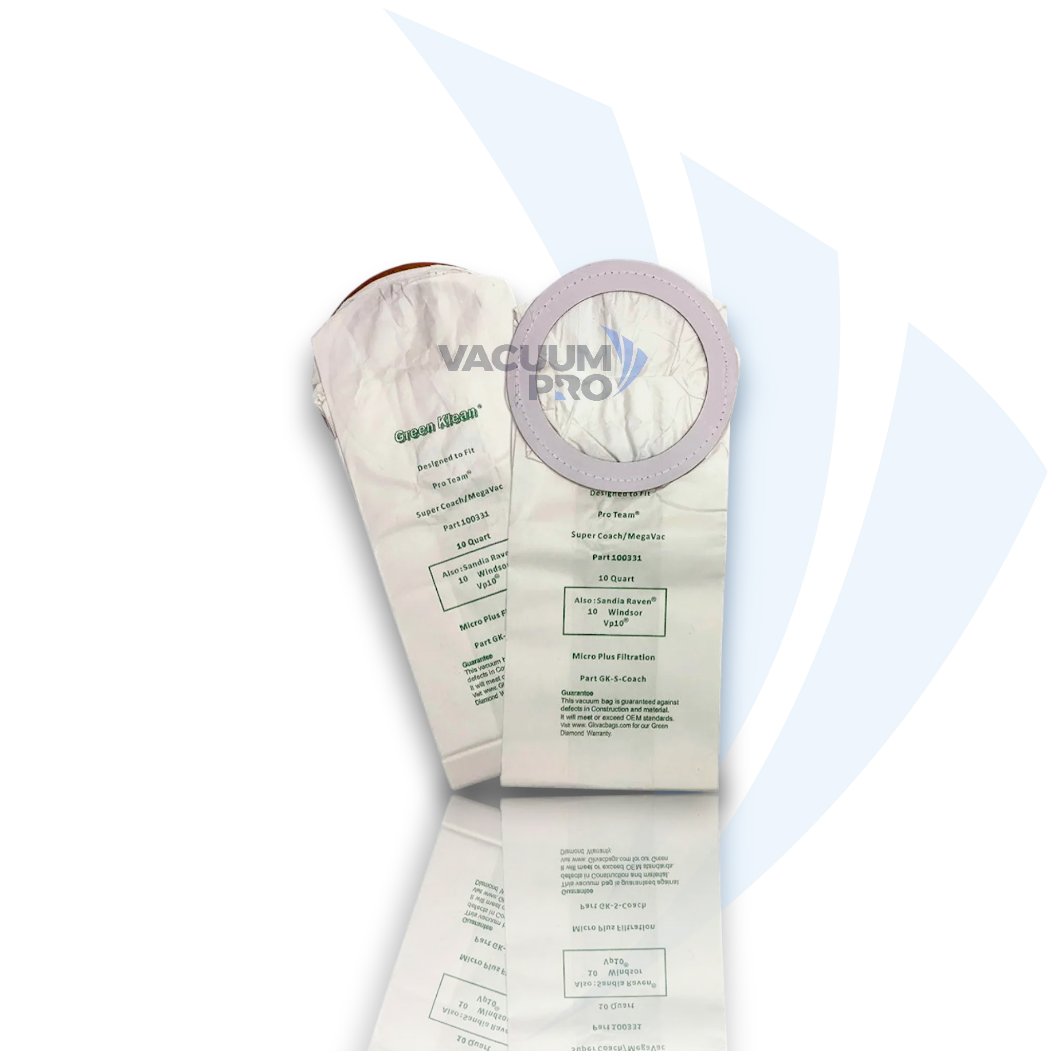 Replacement paper bags - HEPA filtration for Titan vacuum, Part #GK-S-COACH