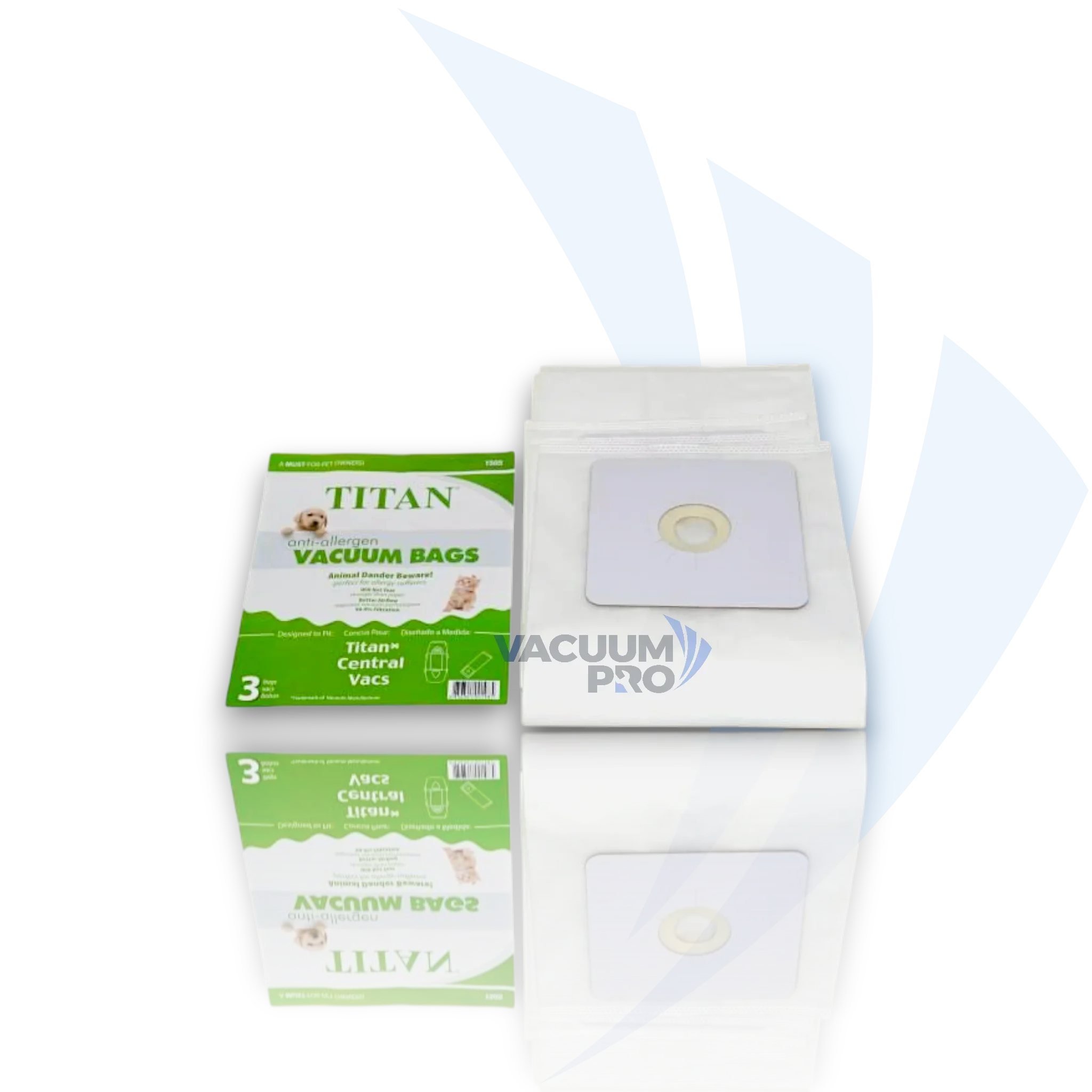 Replacement allergen bags for Titan & Nutone vacuum, Part #T505