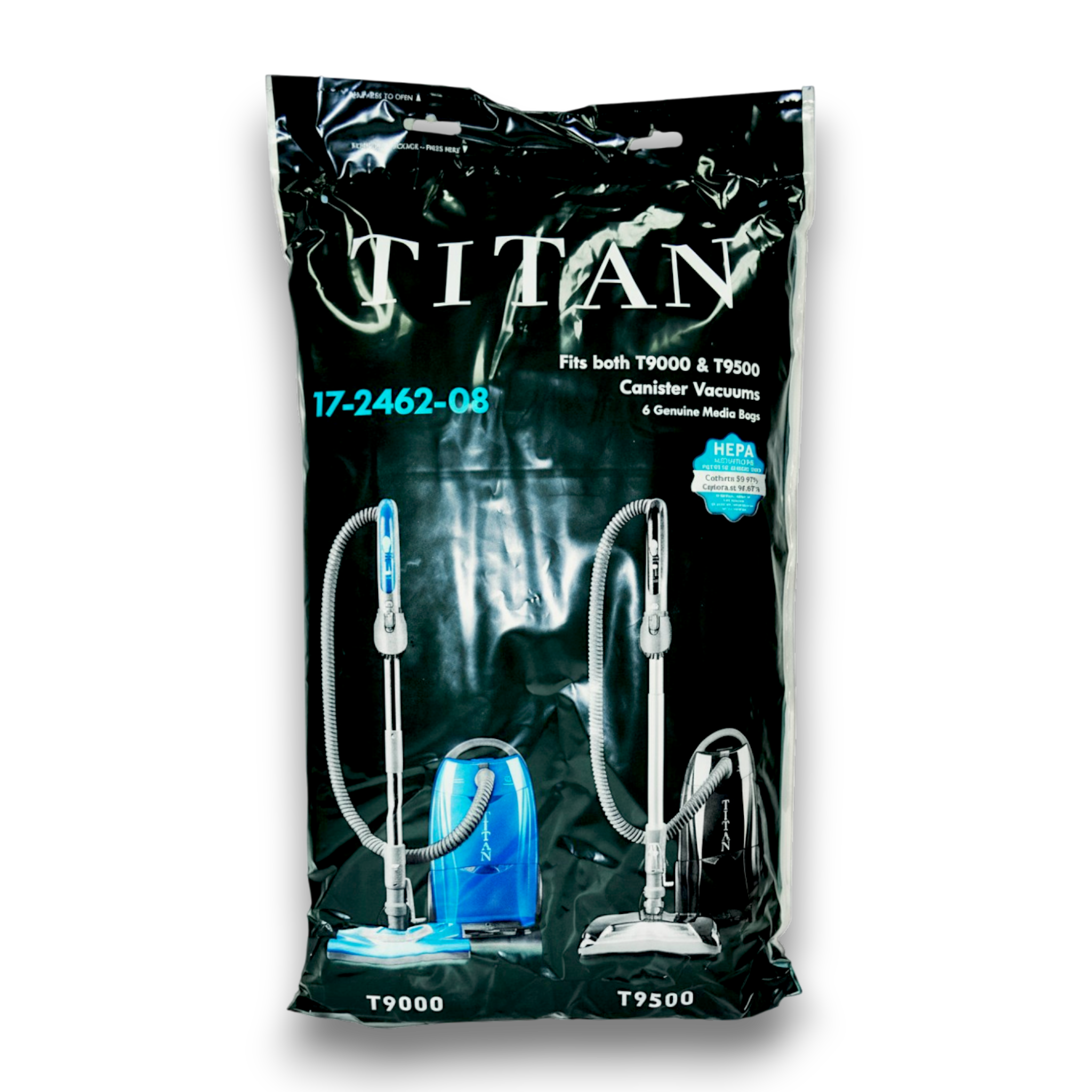 Titan PAPERT9000-6 HEPA Canister Vacuum Bags - 6-Pack