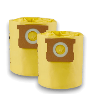 Shop-Vac 9196433 Vacuum Bags for 4 Gallon All Around Plus Series - Genuine 2 Pack displayed in yellow packaging.