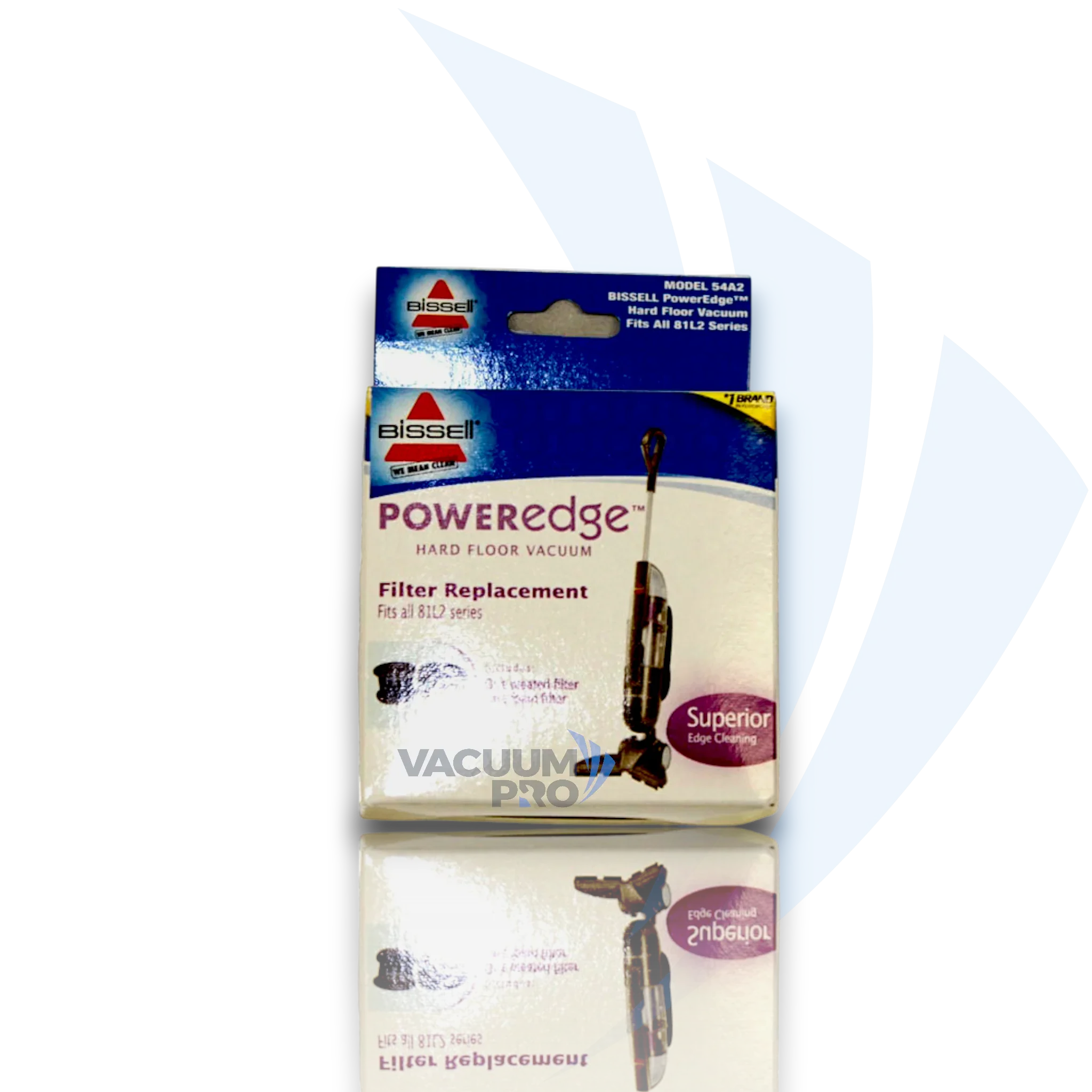 Replacement Vacuum Filter Pack - Bissell PowerEdge 81L2T Pleated and Foam Pre-Motor Filters, Part #54A2 for Bissell vacuum, Part #54A2