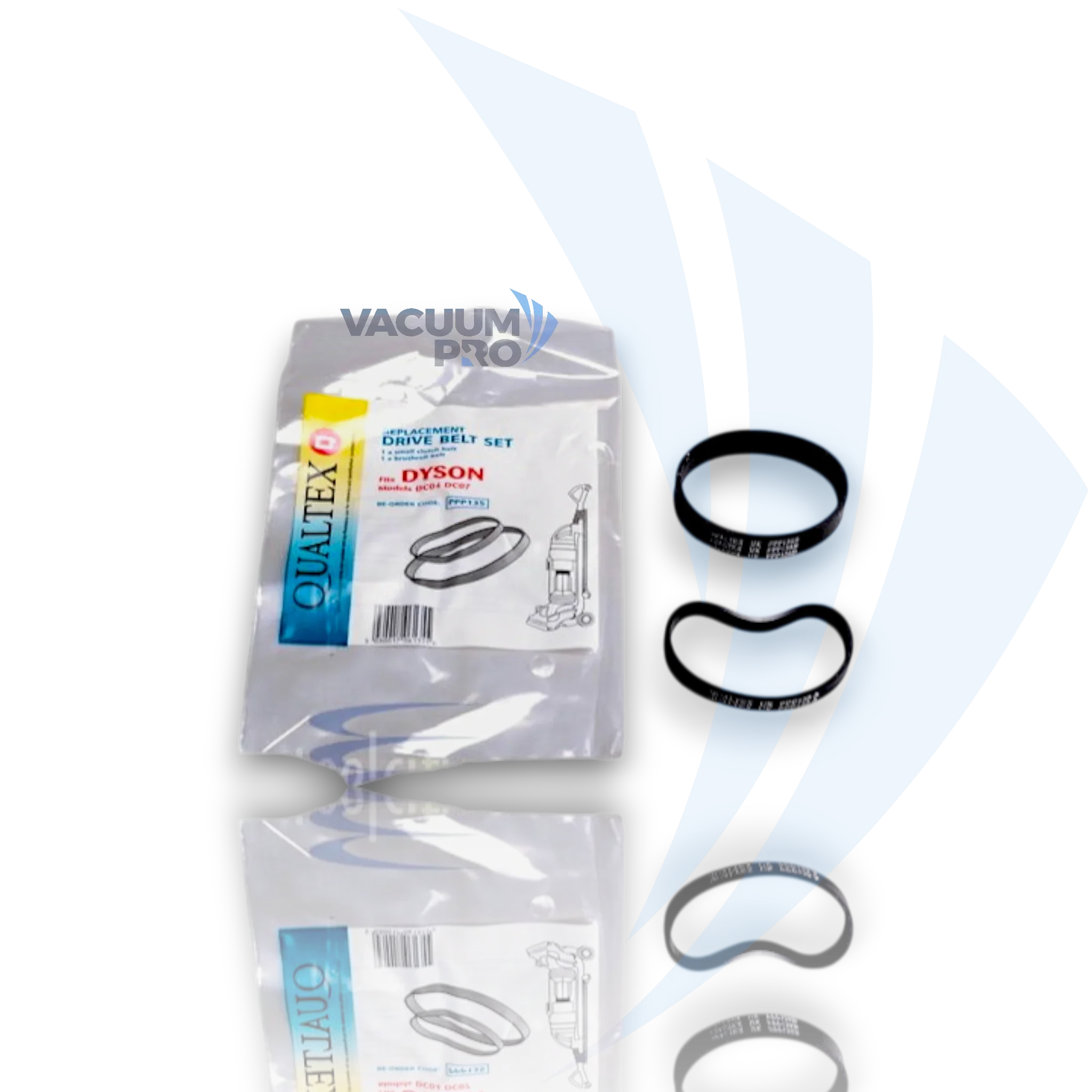 Replacement twin belt set for Dyson vacuum, Part #DC07-14-Twin-Belt