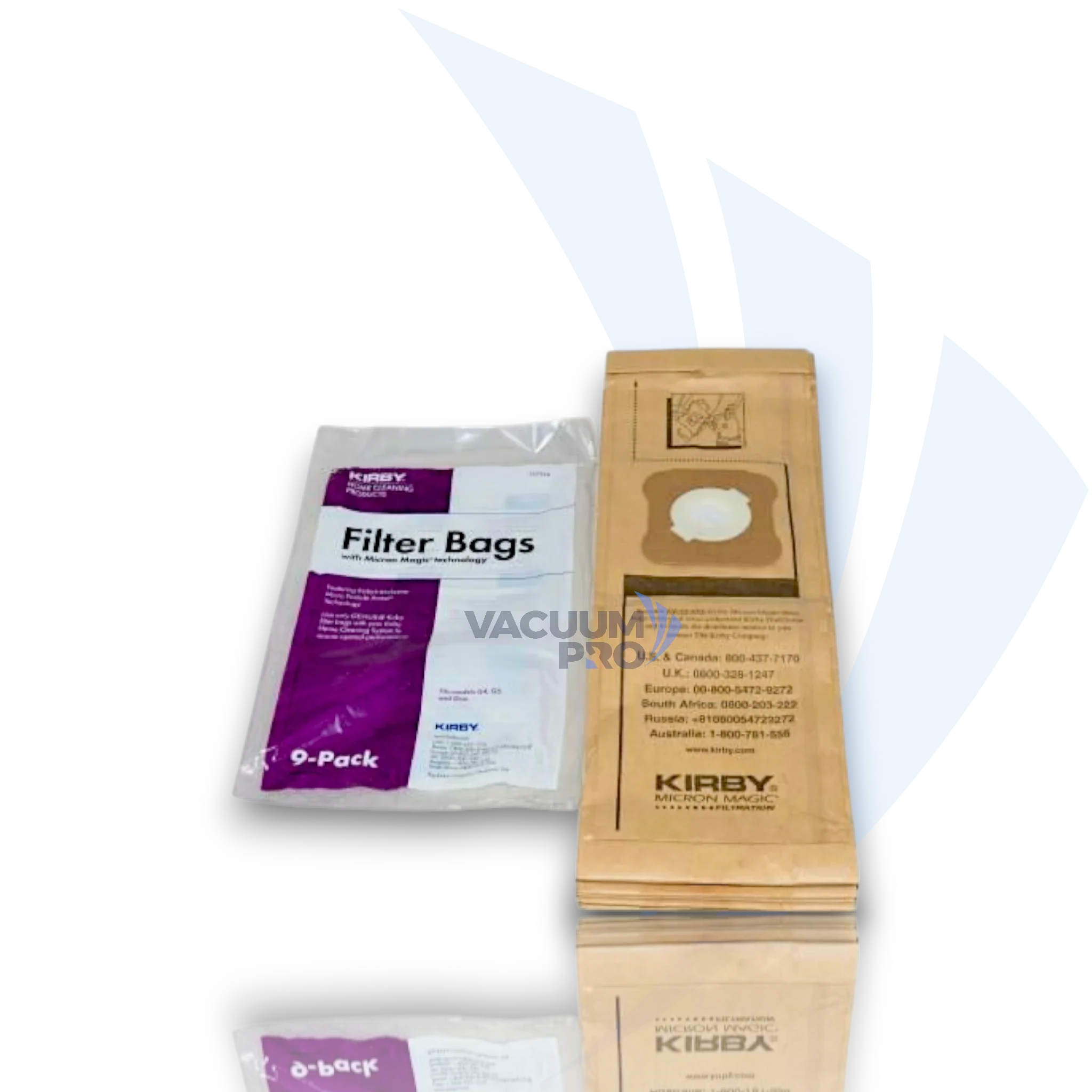 Replacement Bags for Kirby vacuum, Part #197389A-197394A Vacuum Bags - Disposable Paper, Fits Kirby Heritage II, Legend, Generation 3, Part #197389A-197394A (Pack of 9).