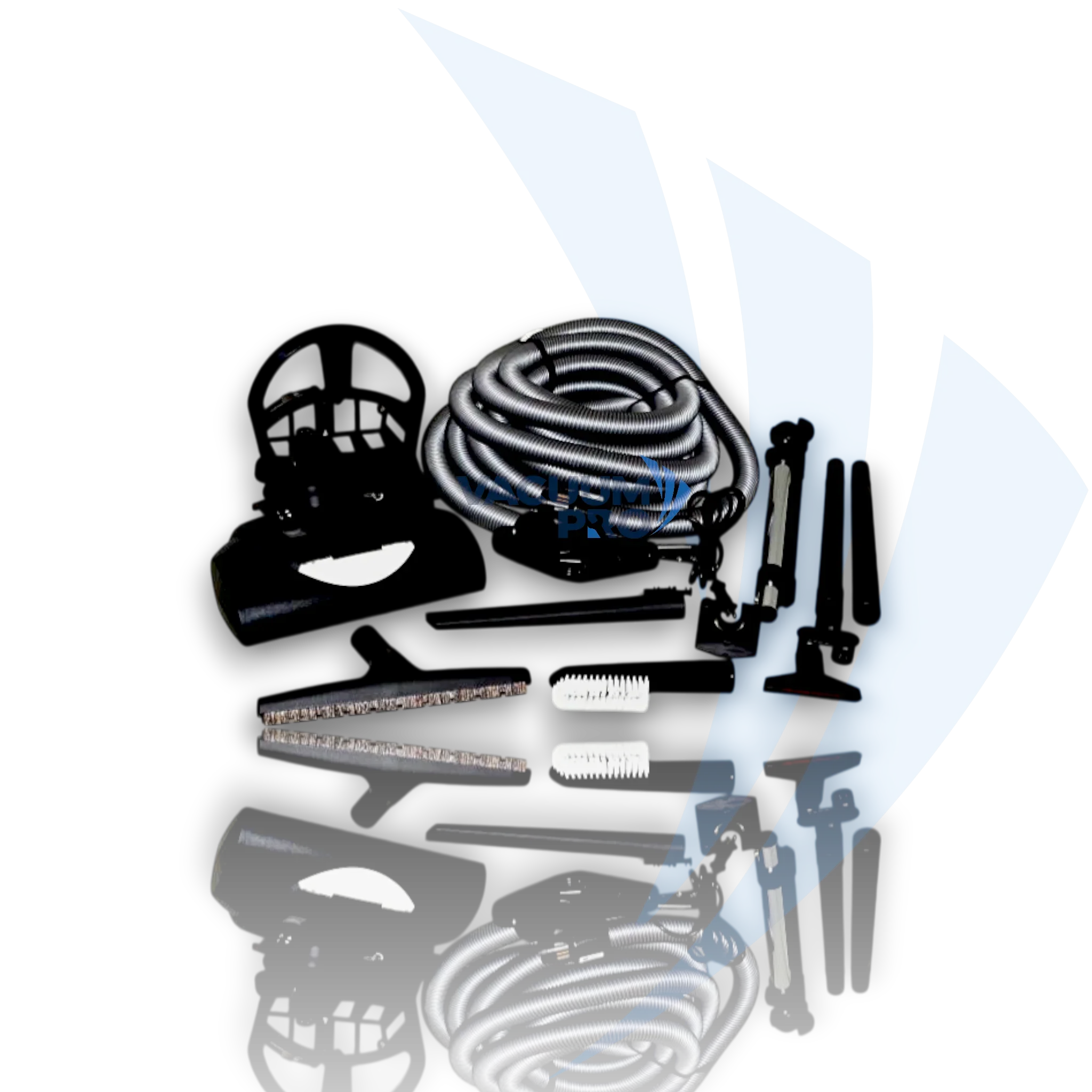 Central vacuum kit with electric powerhead, 35ft pigtail hose and tools, Part #07-4991-06