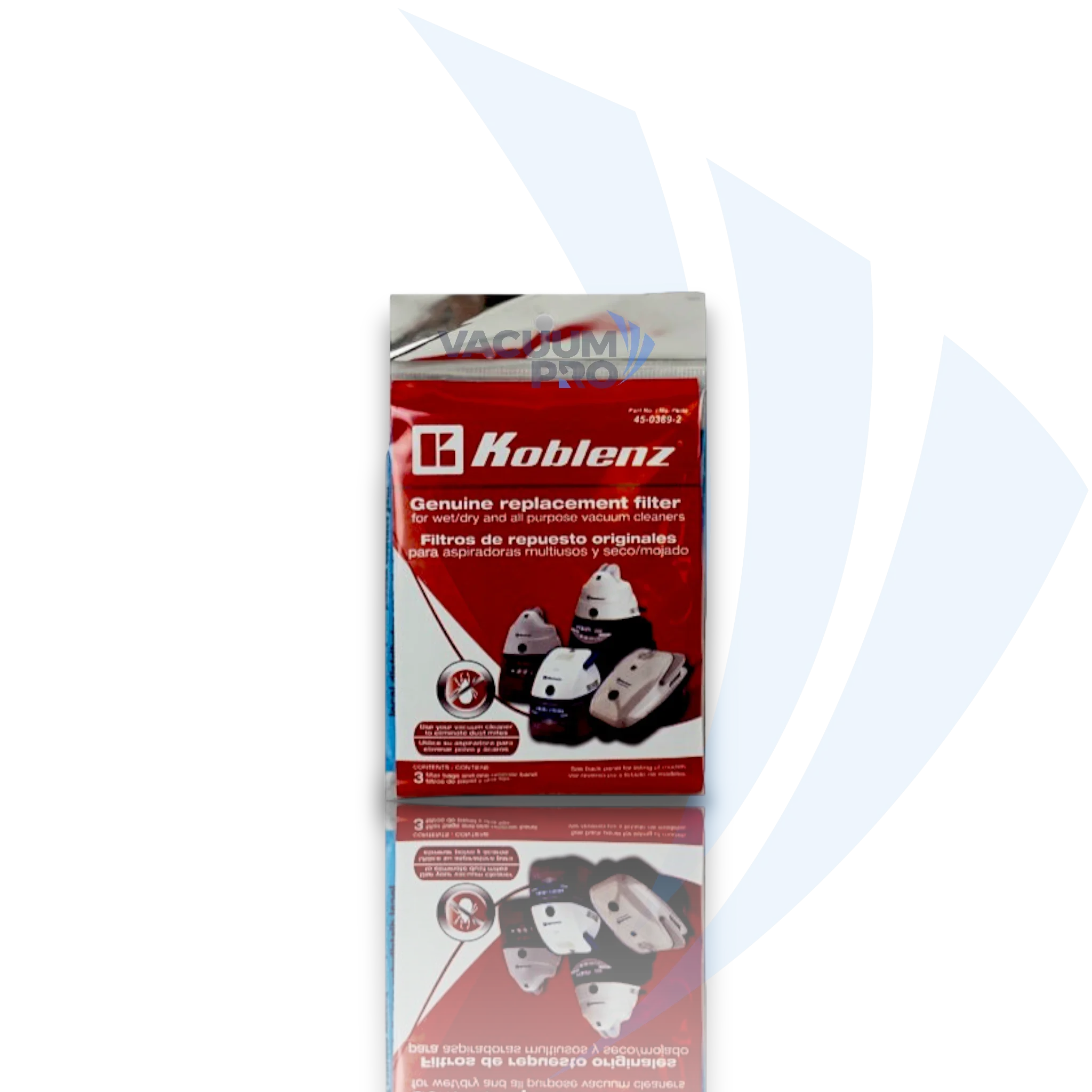 Replacement paper filter bag for Koblenz vacuum, Part #KO-4503892