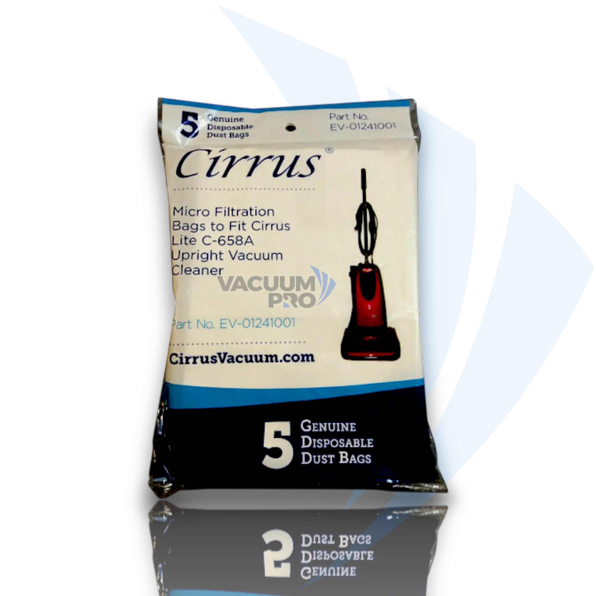 Replacement paper bags for Dust Care vacuum, Part #01-2410-01