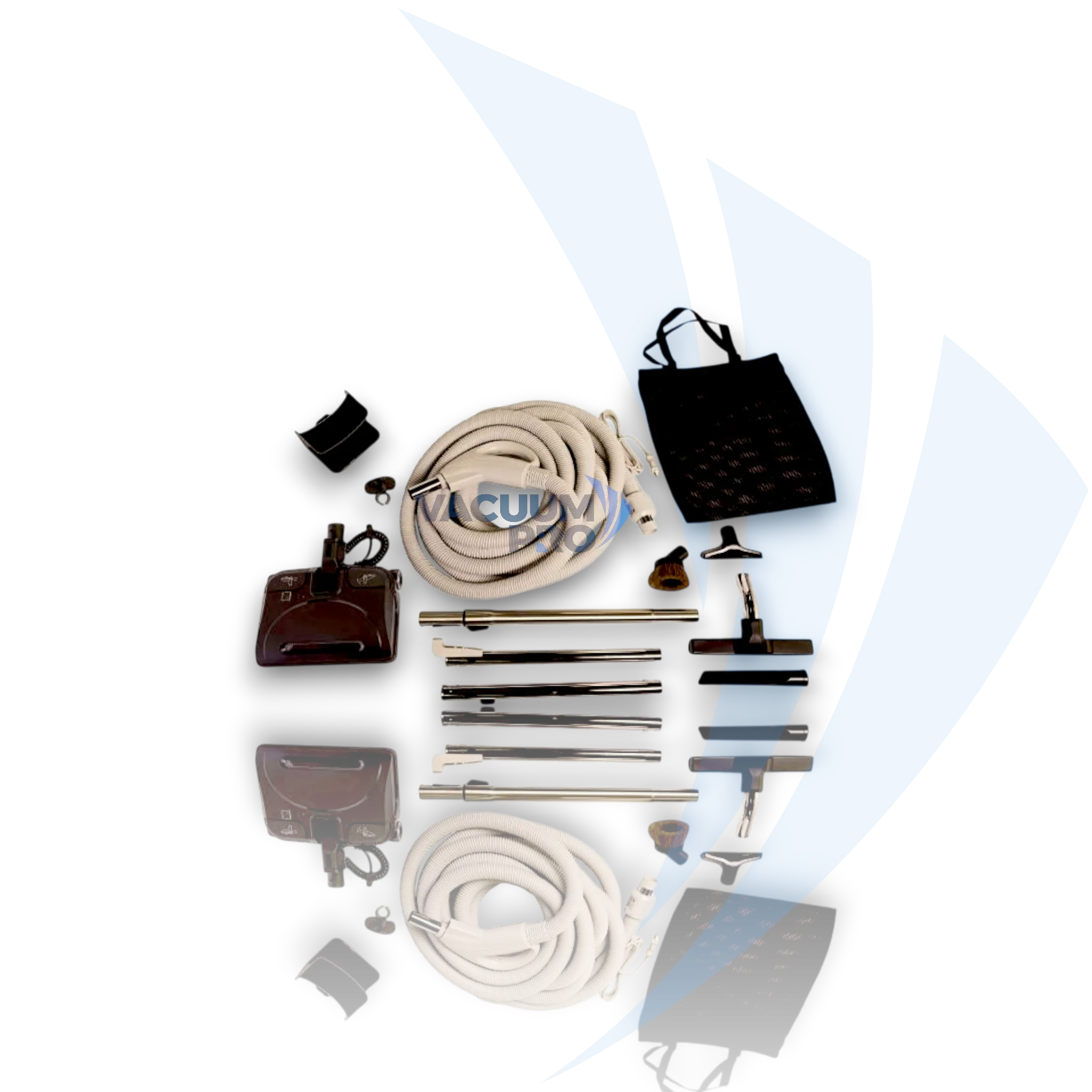 Replacement Central Vac Kit - 30 Ft Hose with Pigtail & Deluxe Turbine Power Head for Titan vacuum, Part #06-4914-68