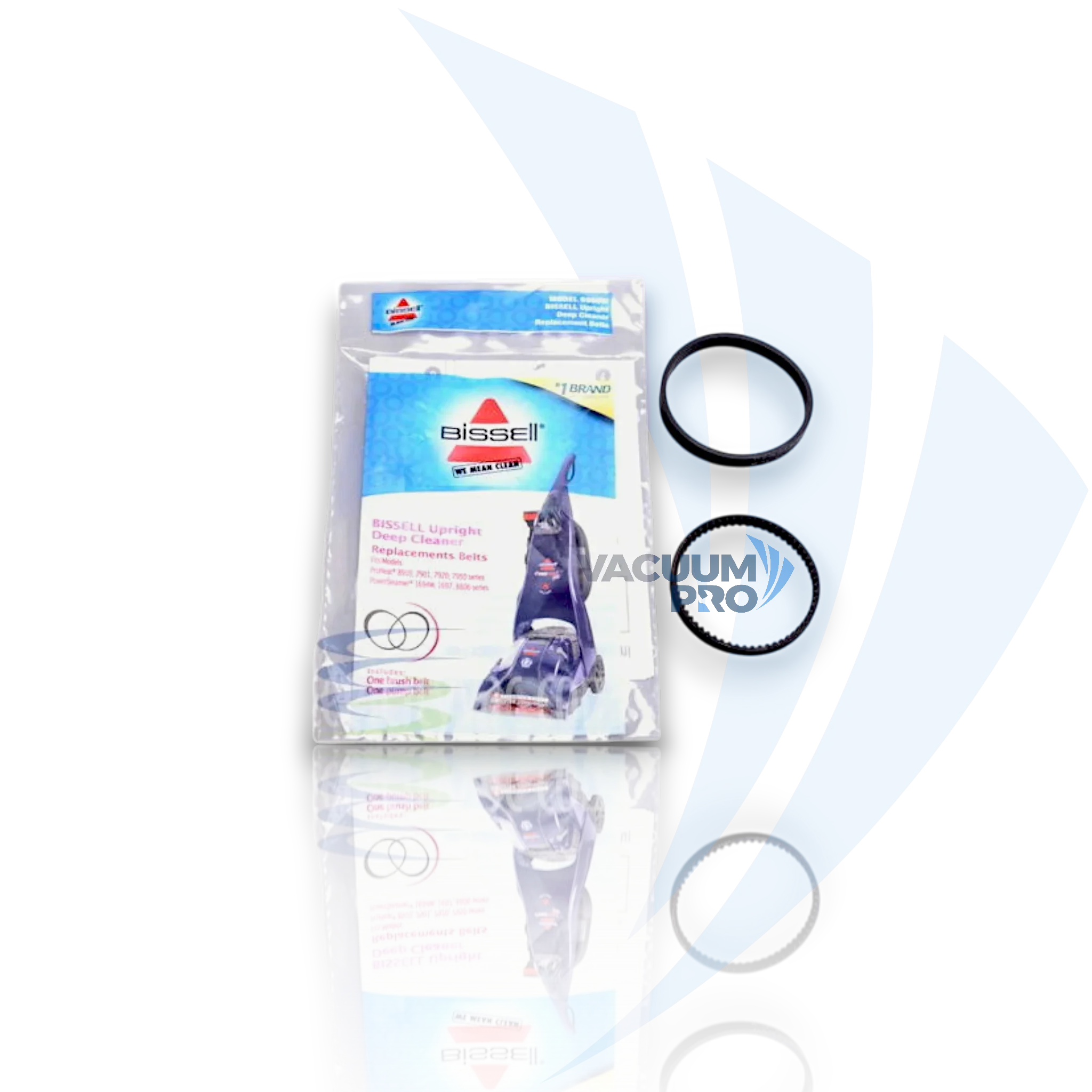 Replacement pump and brush belt set for Bissell vacuum, Part #6960W