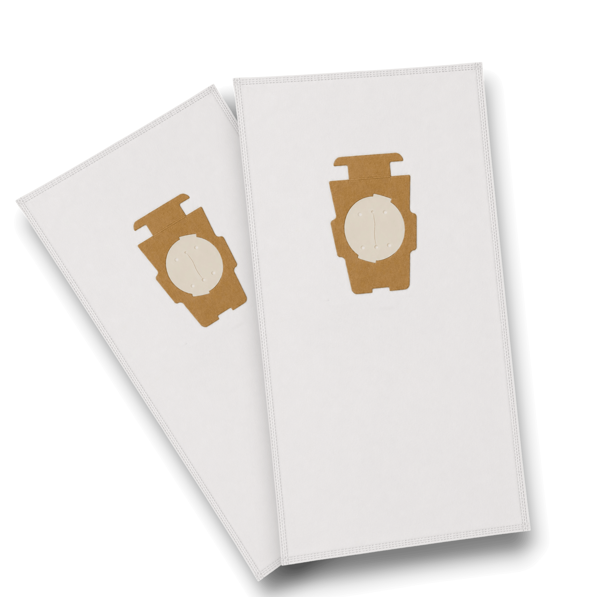 Kirby 205814A Vacuum Bags for Universal F Series Vacuums - Genuine 2 Pack on a black background.