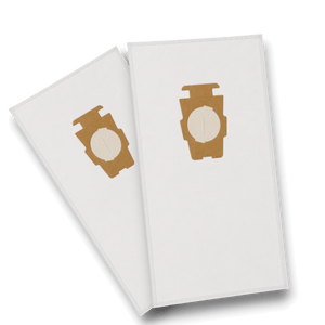 Kirby 205814A Vacuum Bags for Universal F Series Vacuums - Genuine 2 Pack on a black background.