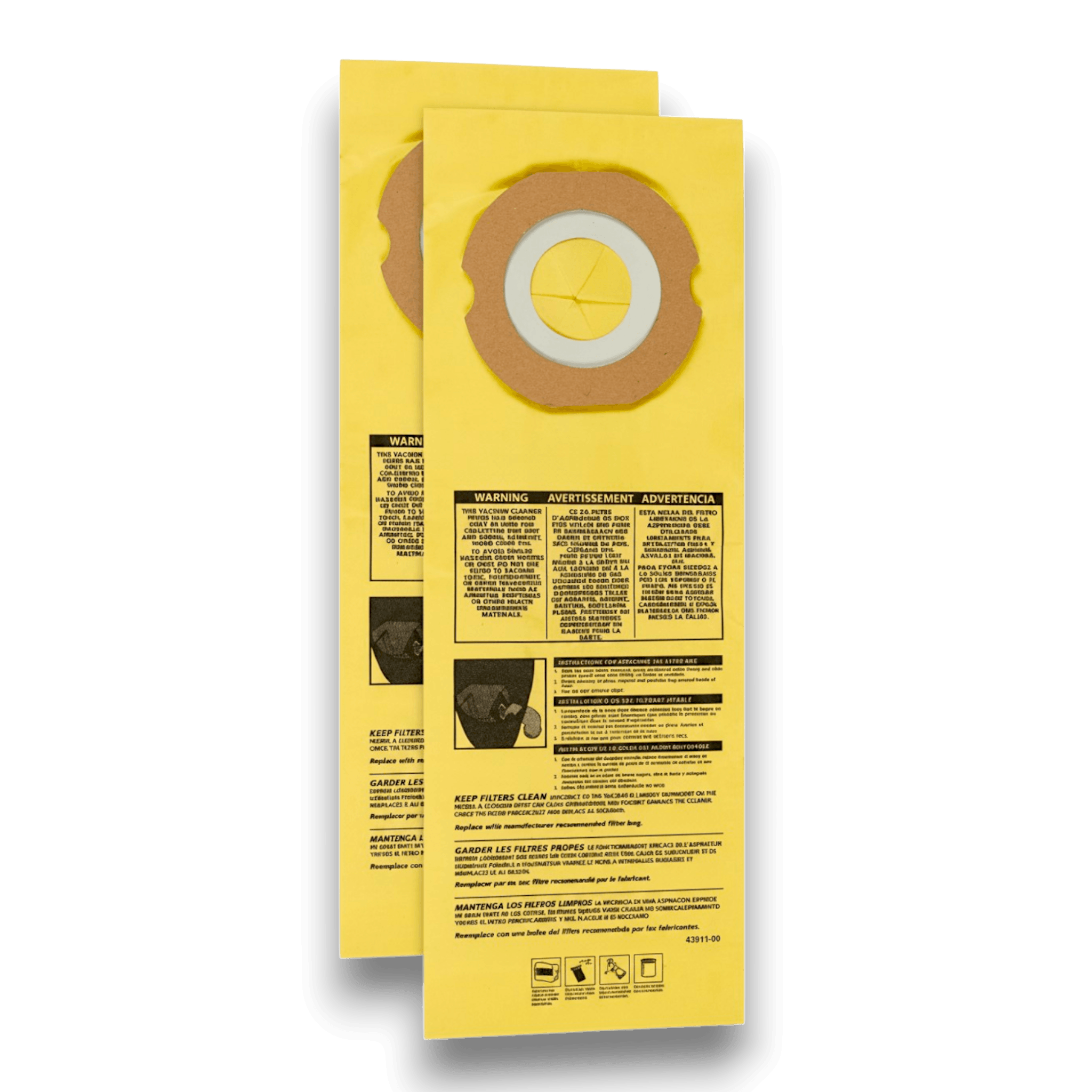 Shop-Vac 9198800 Vacuum Bags for SP550A Backpack Series - Genuine 2 Pack - high-efficiency disposable filter bags