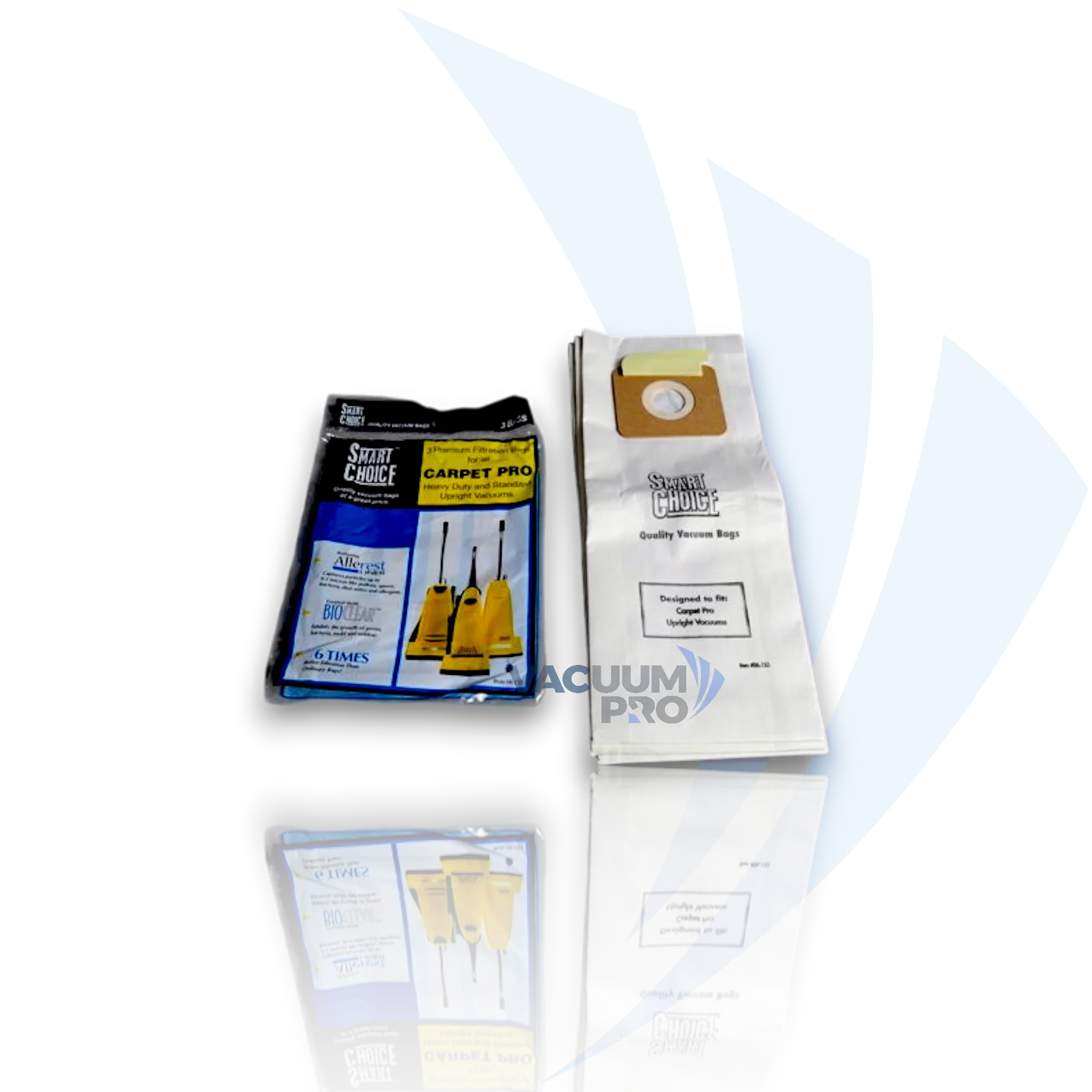 Replacement Vacuum Bags - Allerest Filtration, Fits Carpet Pro CPU Upright, Part #6.153,CPP-3 (Pack of 3) for Carpet Pro vacuum, Part #6.153