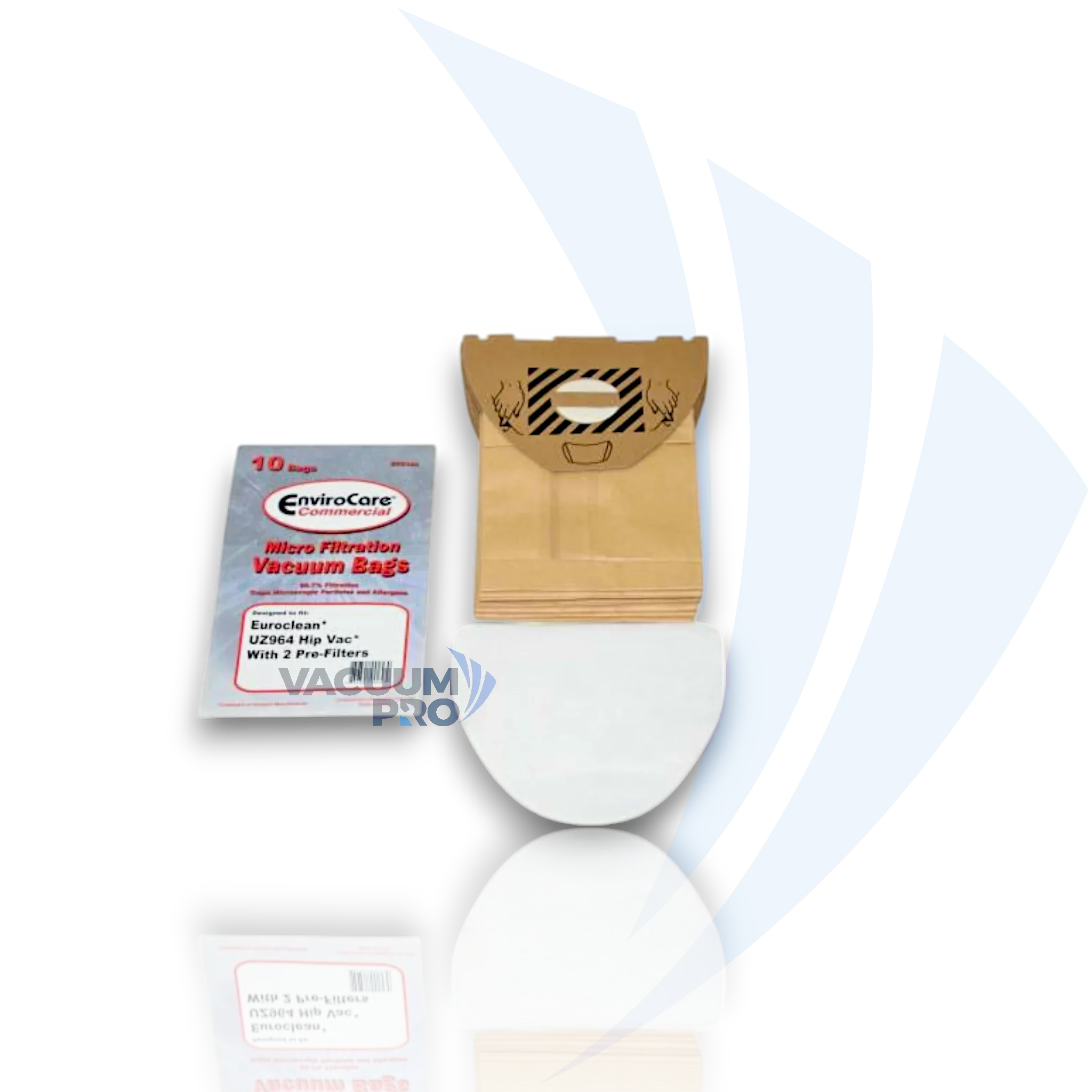 Replacement Micro-Plus Filtration bags for Advance vacuum, Part #ECC144-1