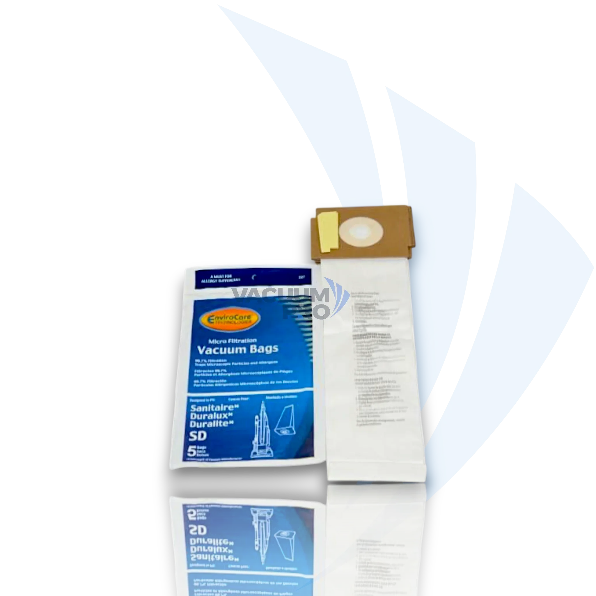 Replacement bags for Sanitaire vacuum, Part #63262 Vacuum Bags - Allergen Filtration with Arm & Hammer Odor Control, Fits Sanitaire Style SD & Electrolux Upright, Part #63262 (Pack of 5).