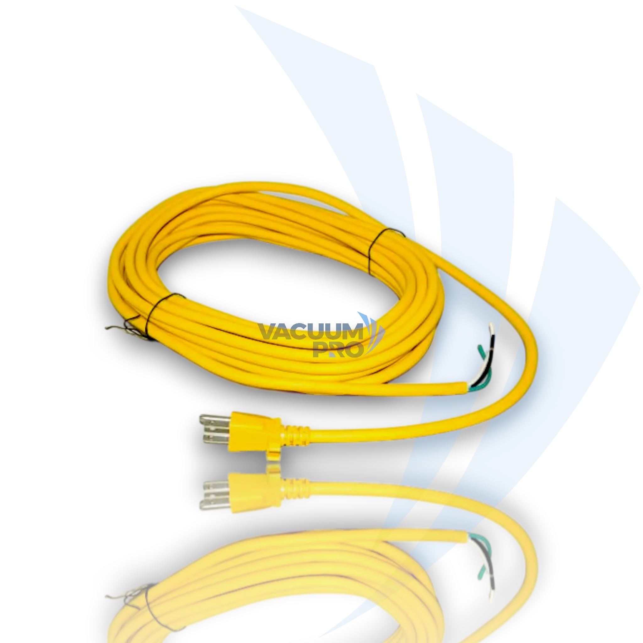 Replacement Power Cord - 40ft 3-Wire Yellow for Carpet Pro vacuum, Part #A434-3341