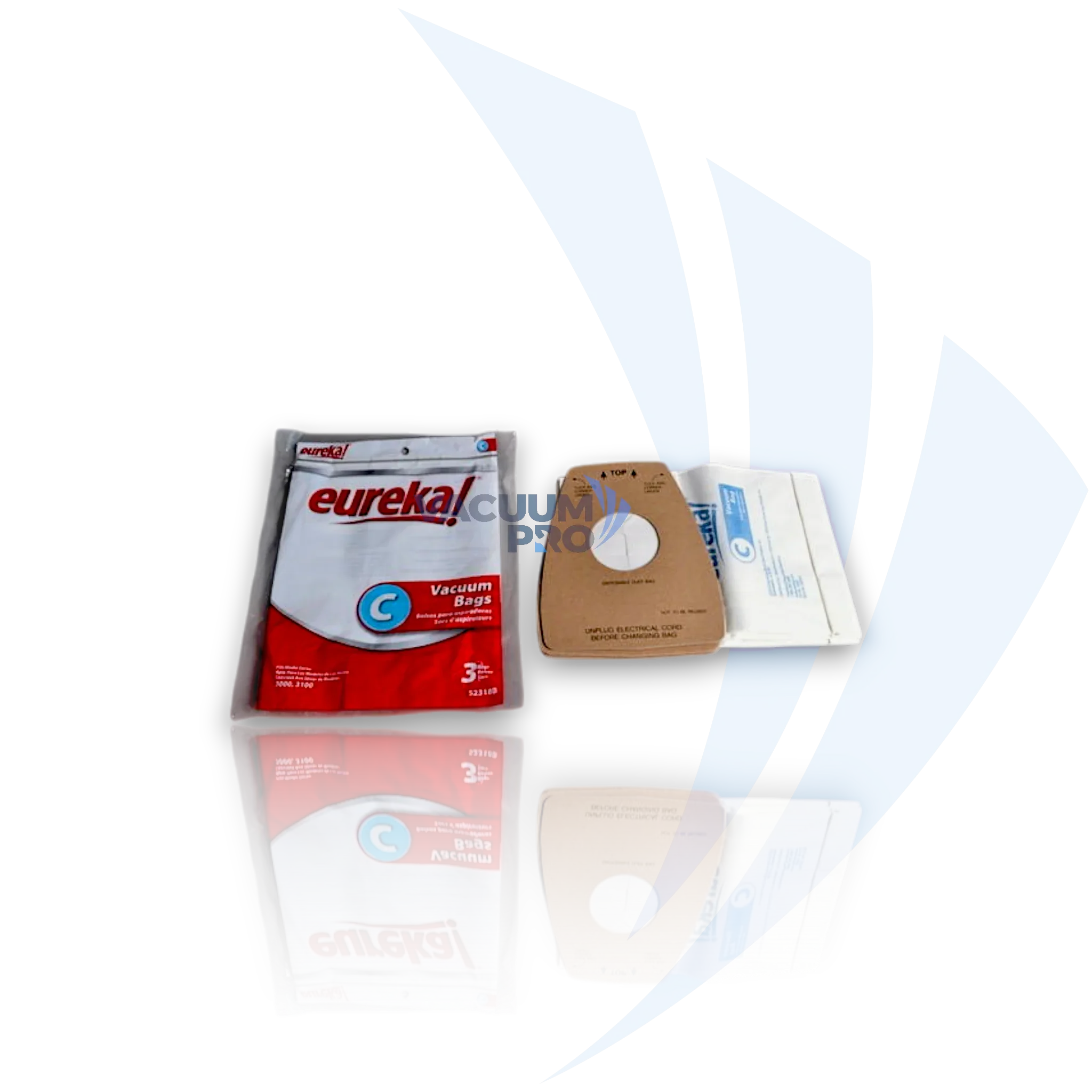 Replacement Eureka Style C Paper Bags for Eureka vacuum, Part #52318B
