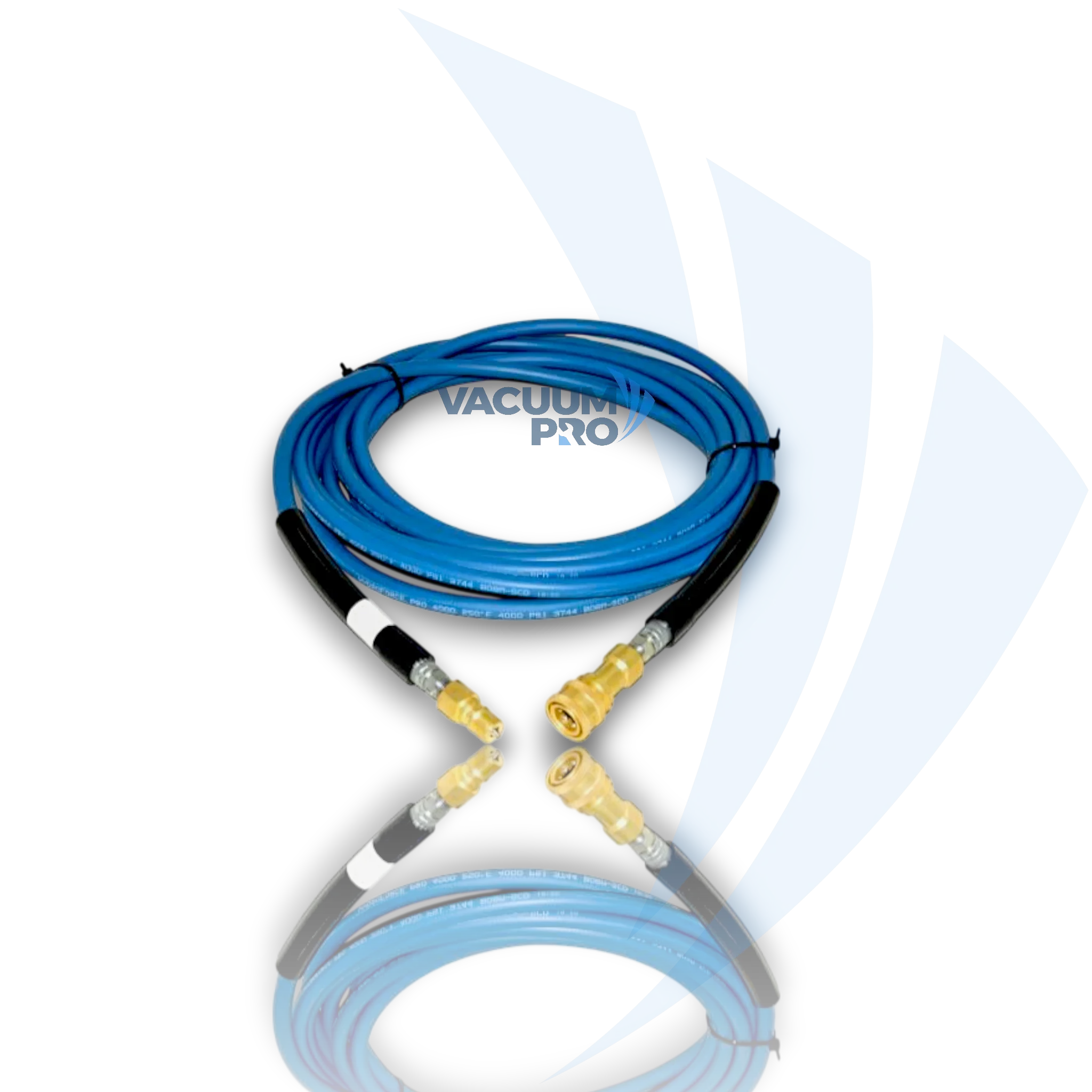 Replacement solution hose for commercial carpet extractor vacuum, Part #14-1160-08 Vacuum Solution Hose - 25ft 3000 PSI with Fittings, Fits Commercial Carpet Extractors, Part #14-1160-08.