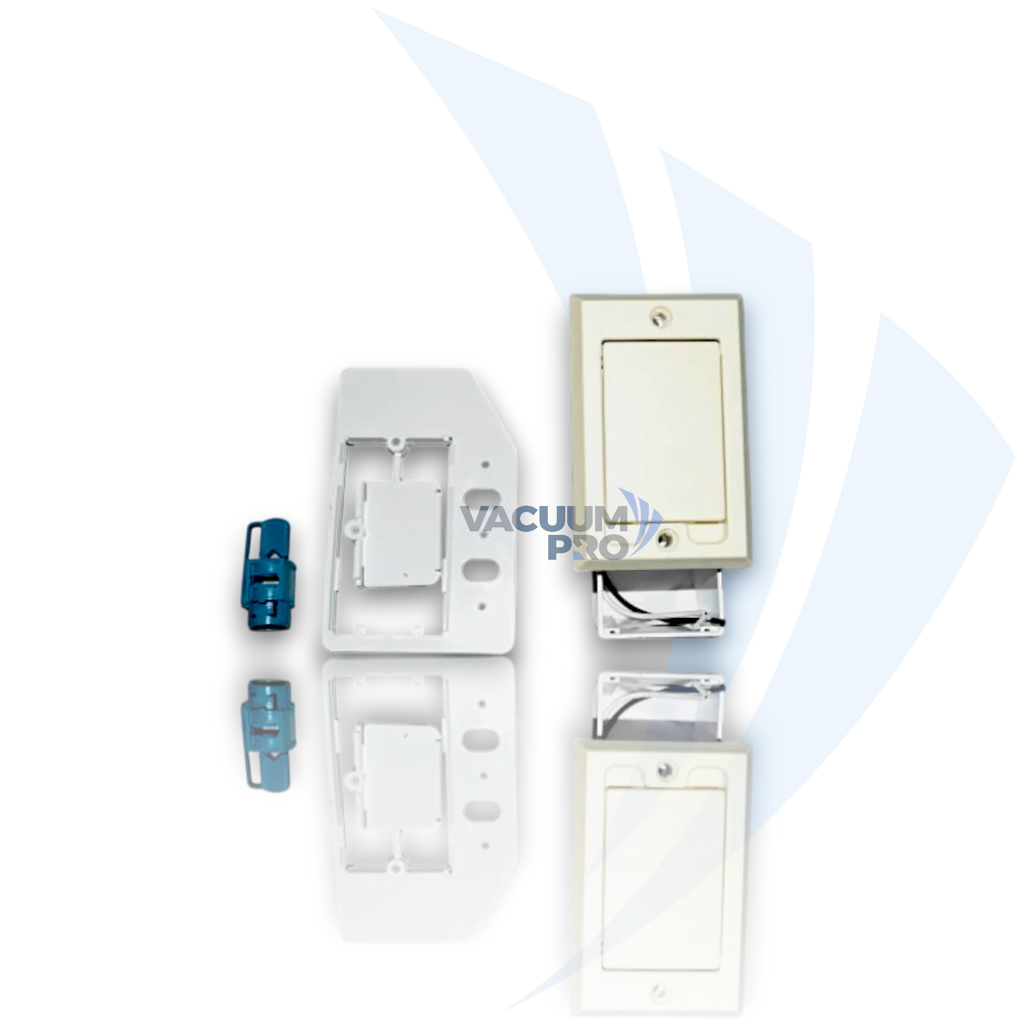 Replacement Vacuum Electrical Inlet Valve - Canplas Hayden Next Generation Supervalve Square Door Almond, Part #791790A