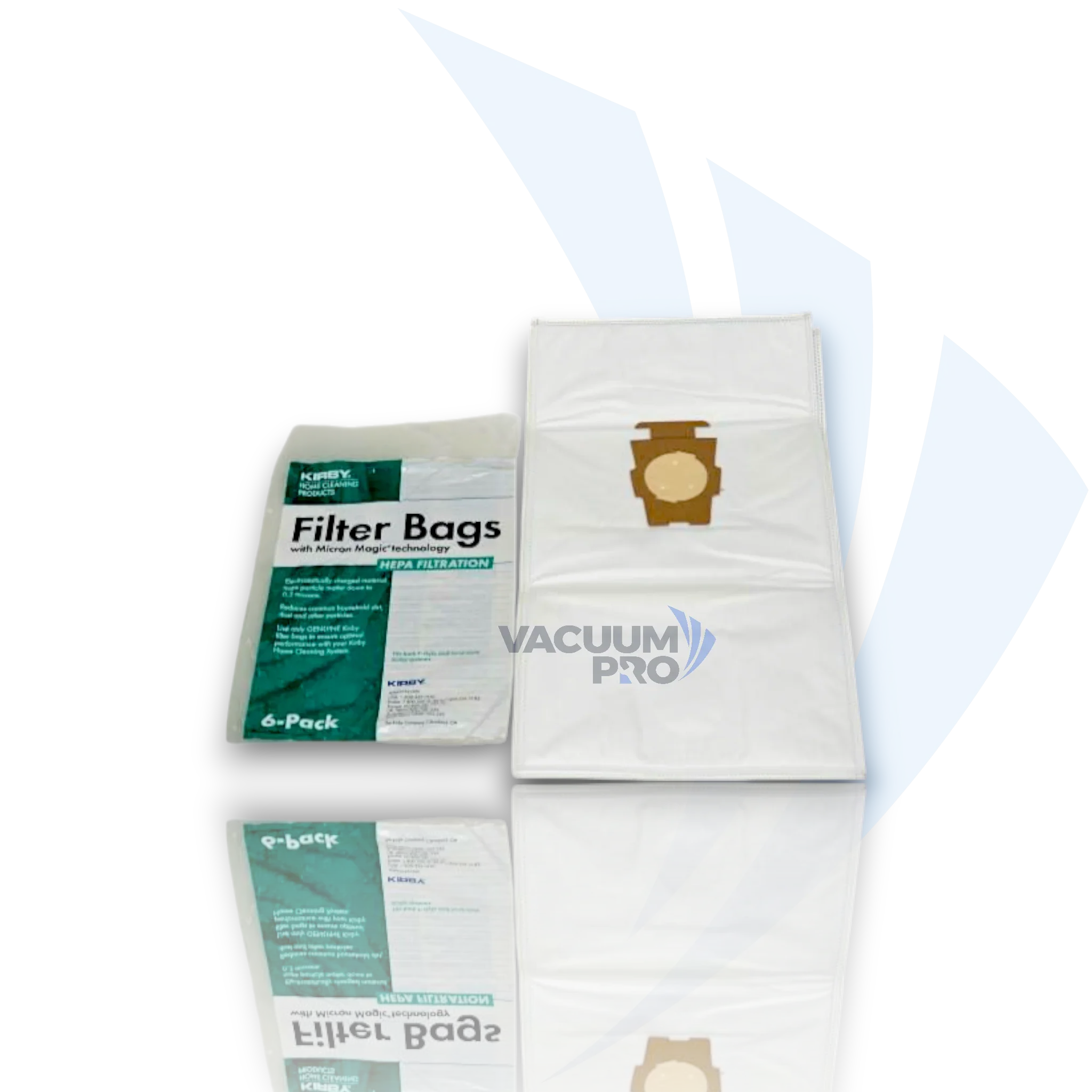 Replacement HEPA filter bags for Kirby vacuum, Part #205811G