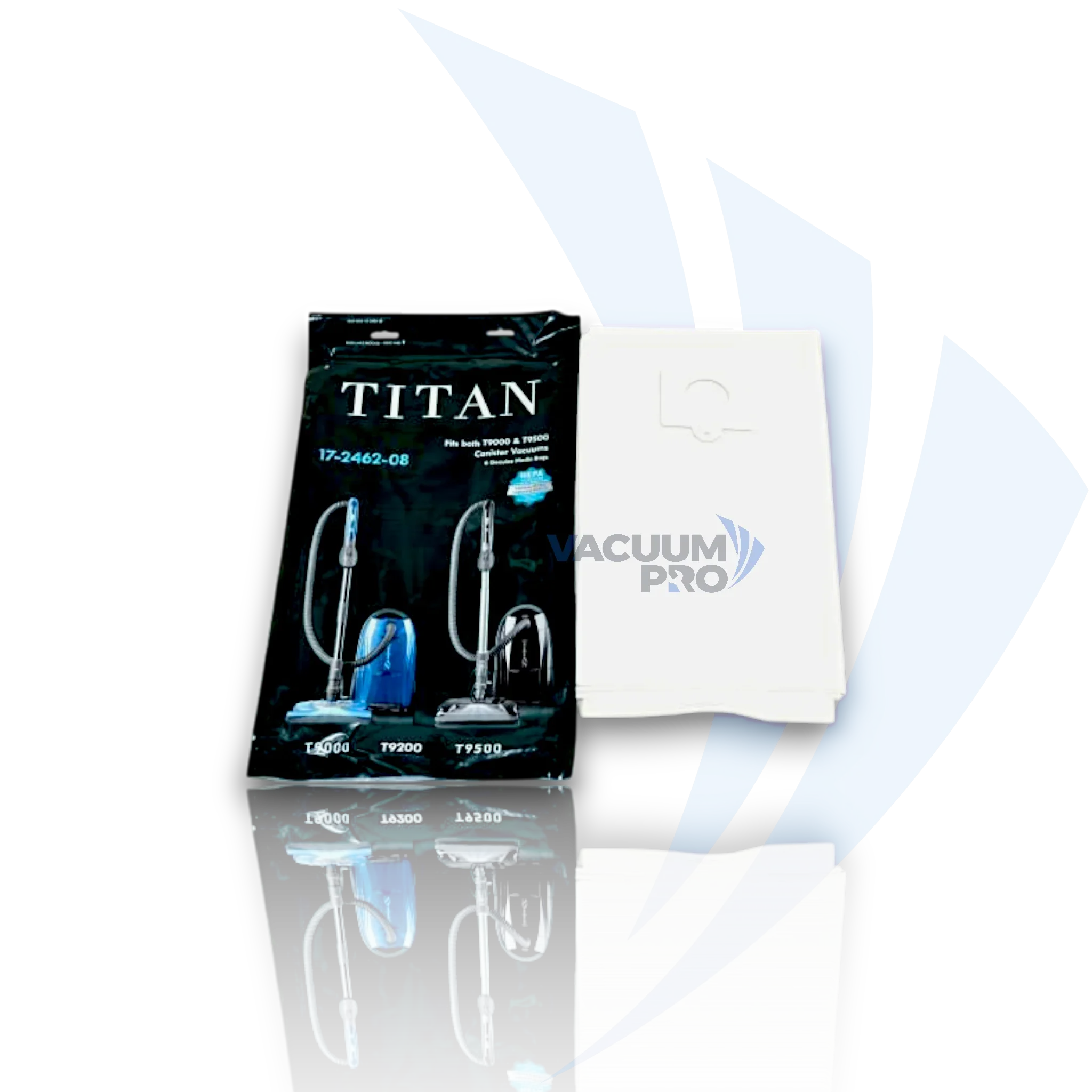 Replacement HEPA bags for Titan vacuum, Part #PAPERT9000-6