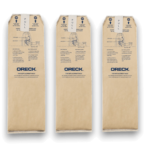 Oreck AK1LW3H Vacuum Bags for Discover & Magnesium Upright Series - Genuine 3 Pack
